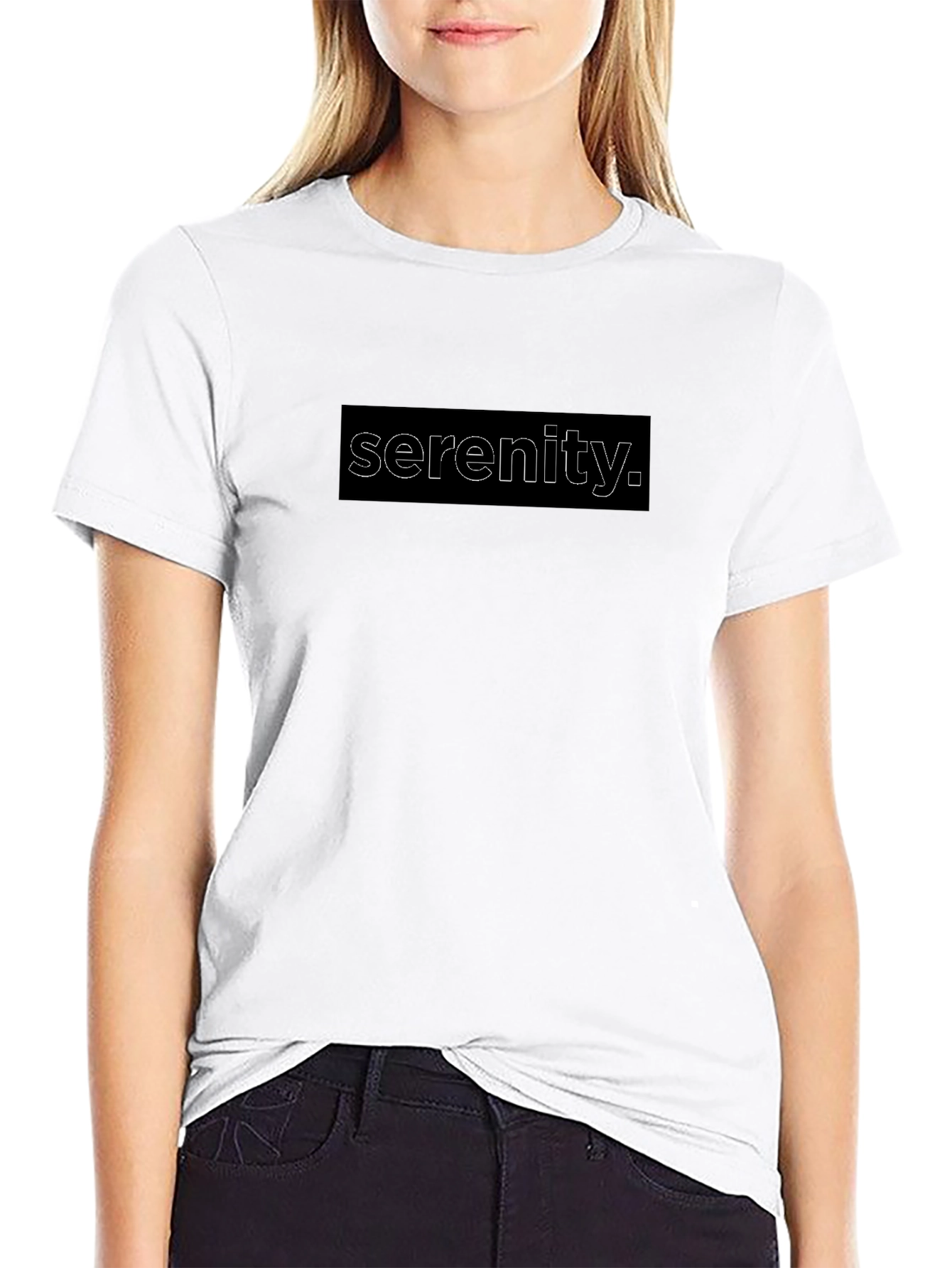 Serenity Graphic Tee - Stylish Mens Black T-Shirt
