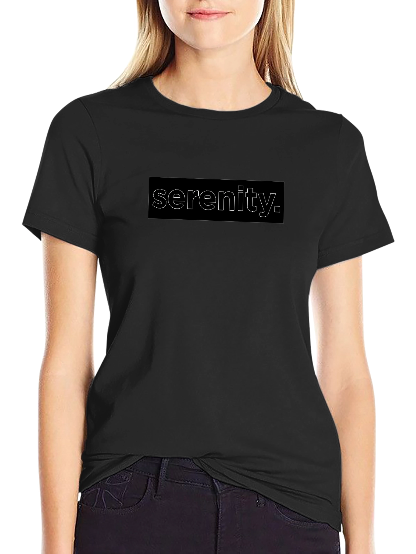 Serenity Graphic Tee - Stylish Mens Black T-Shirt