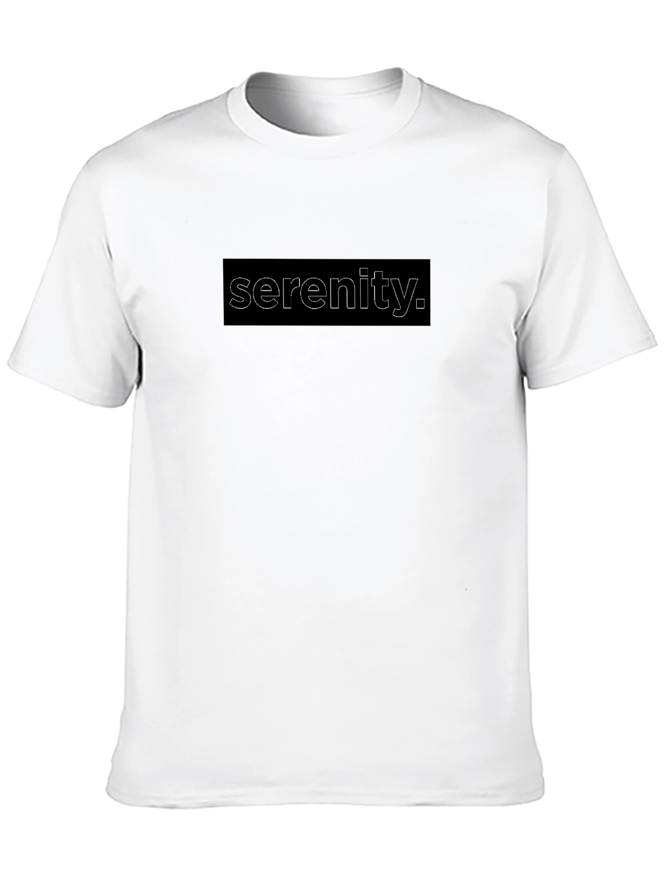 Serenity Graphic Tee - Stylish Mens Black T-Shirt