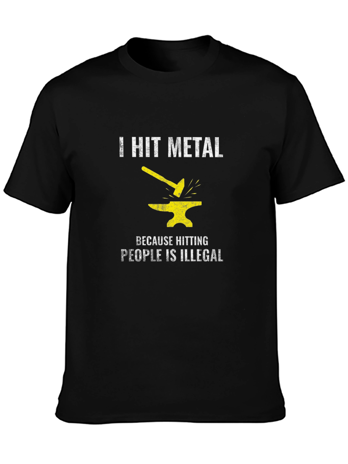 I Hit Metal Black T-Shirt