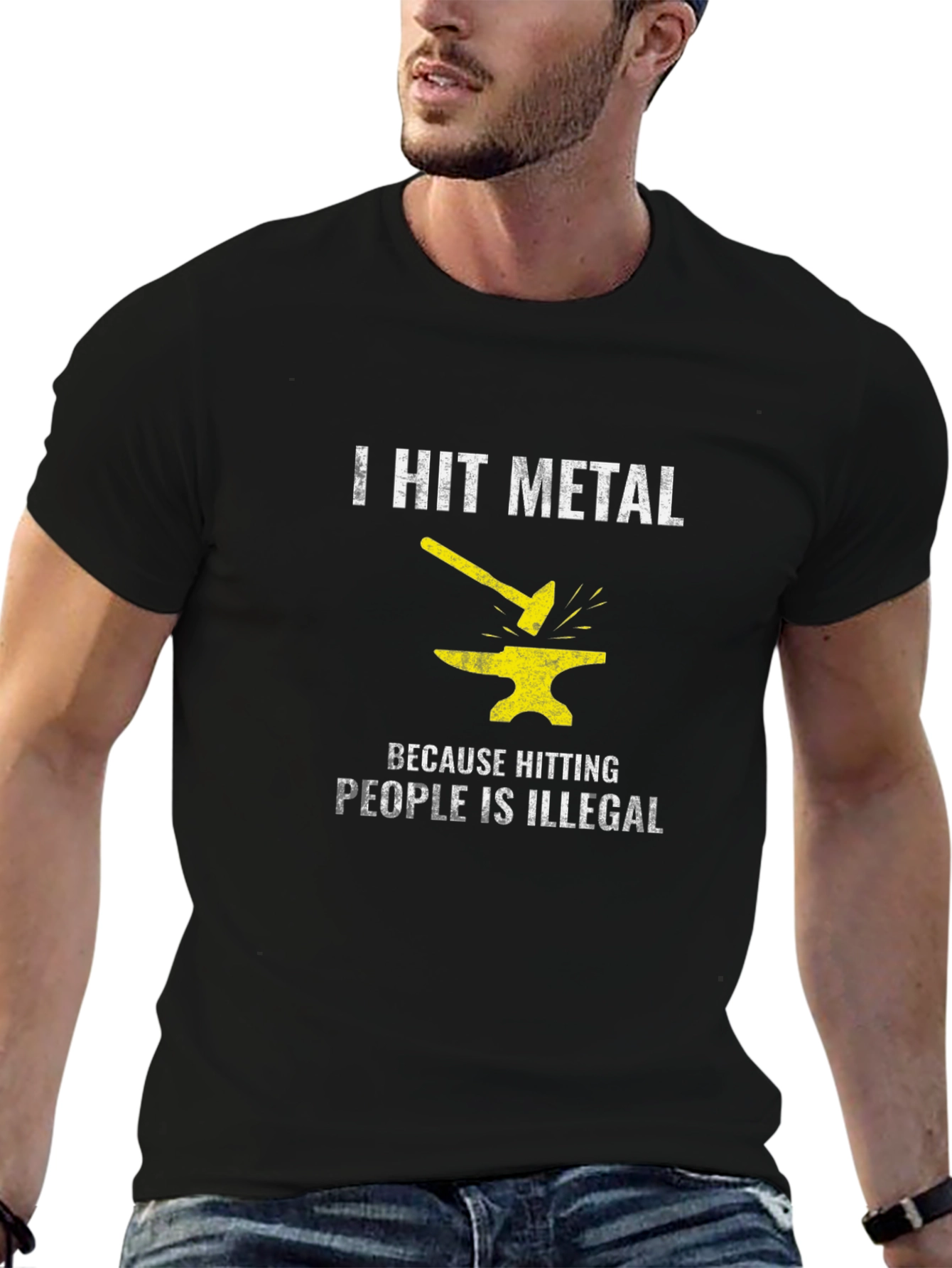 I Hit Metal Black T-Shirt