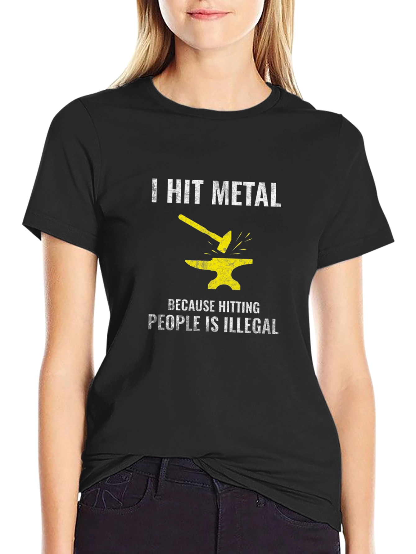 I Hit Metal Black T-Shirt