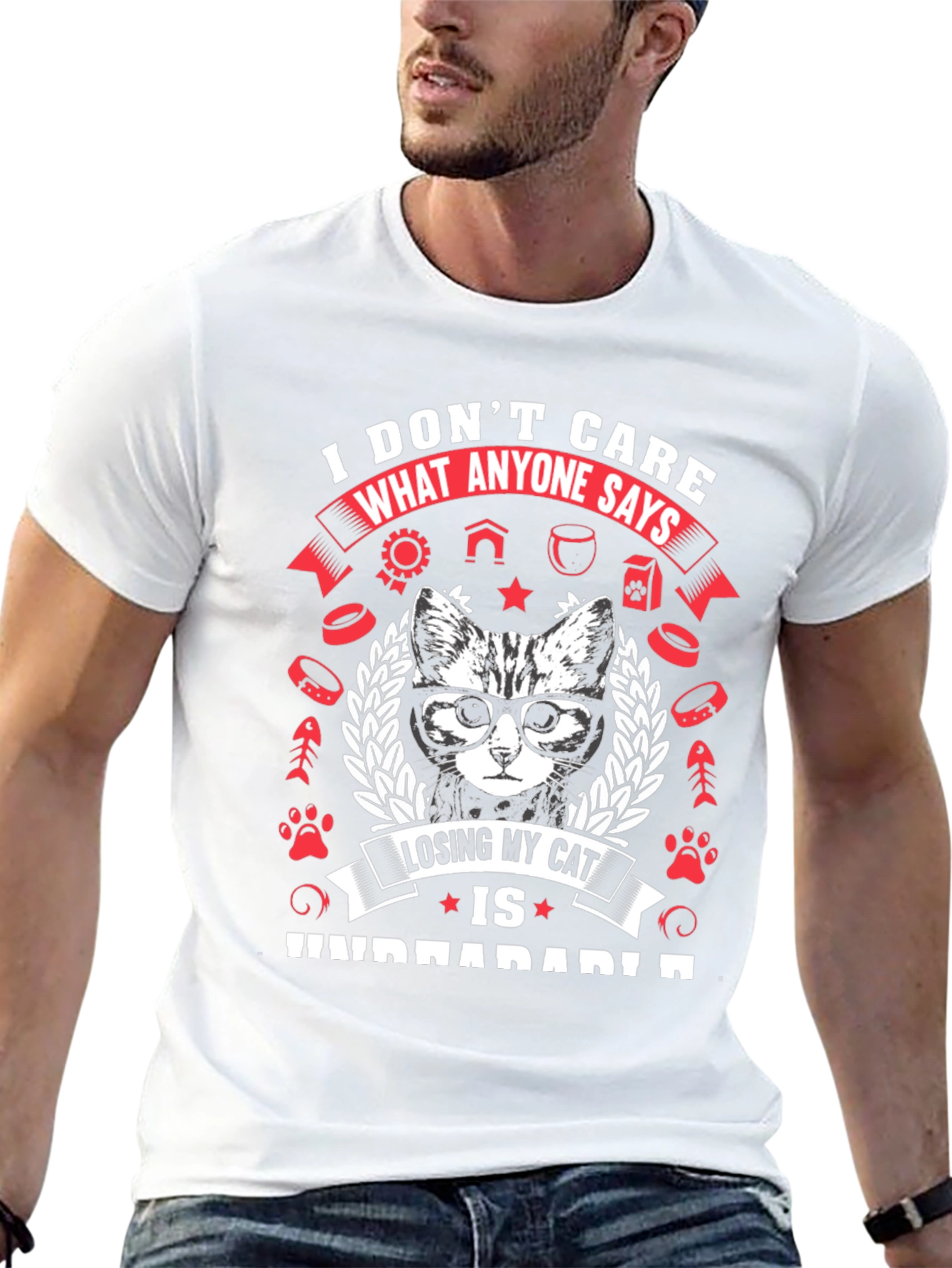 Cat Lover T-Shirt - Losing My Cat is Unbearable