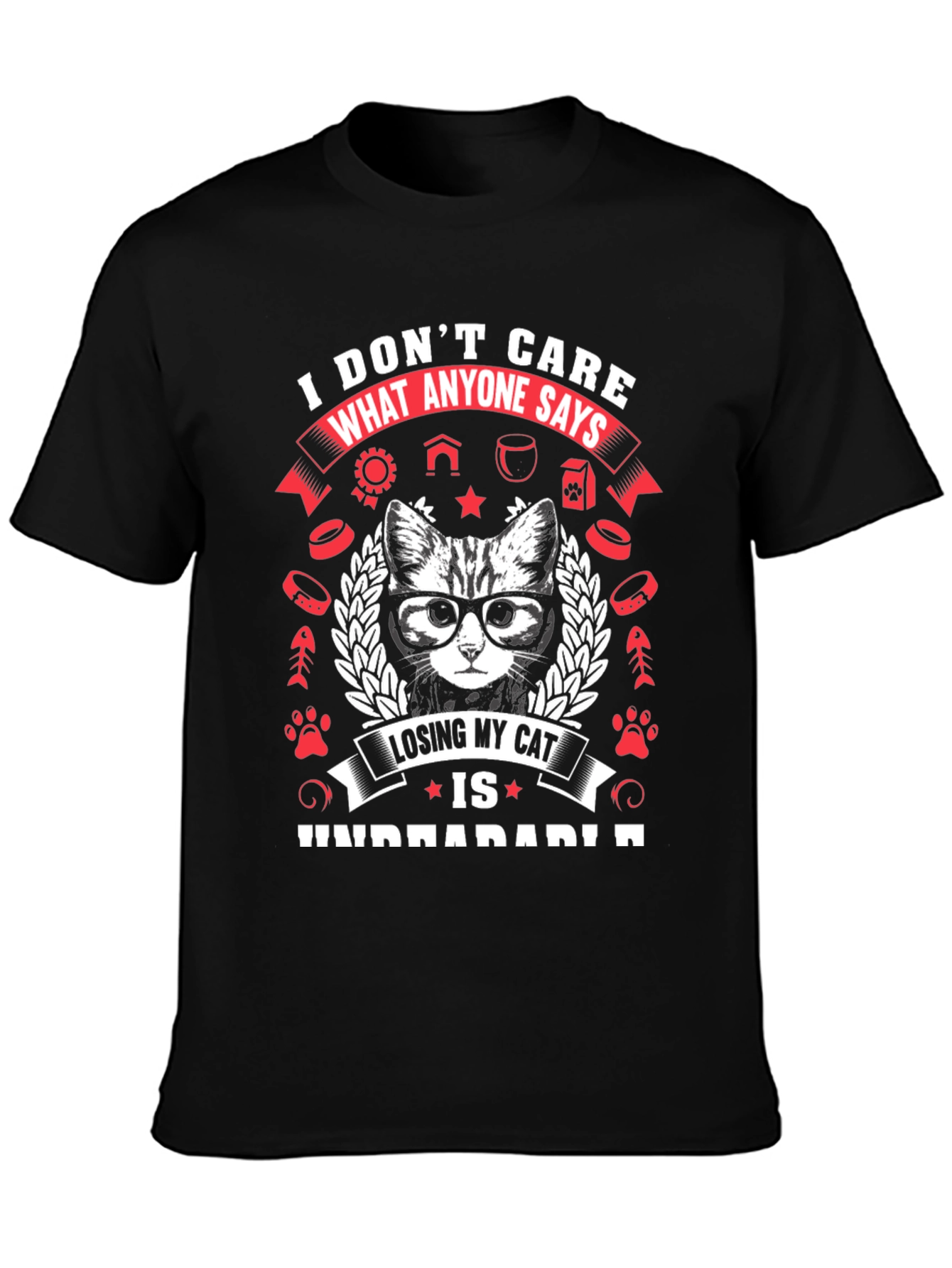 Cat Lover T-Shirt - Losing My Cat is Unbearable