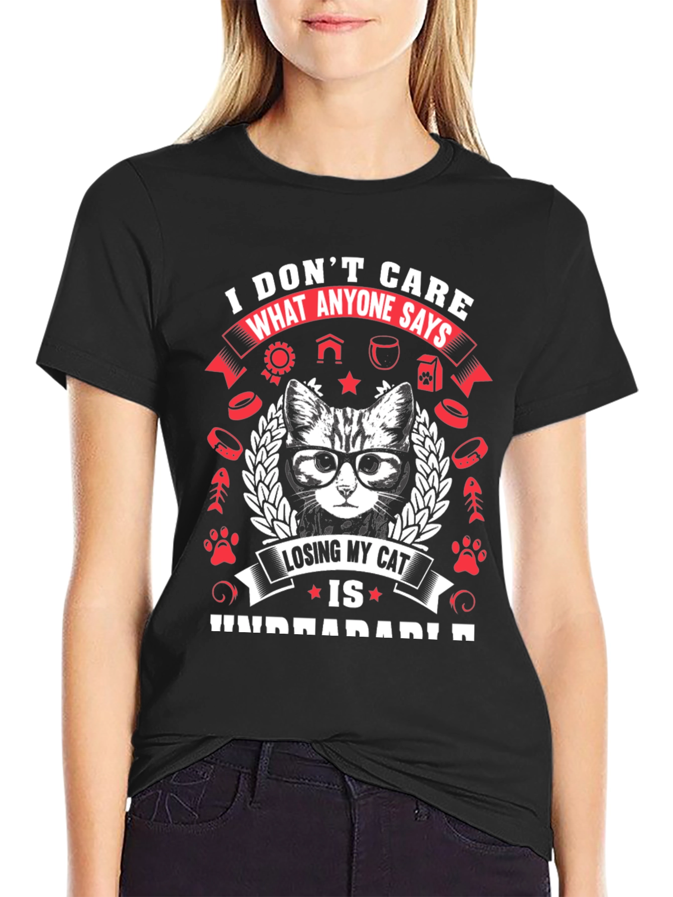 Cat Lover T-Shirt - Losing My Cat is Unbearable