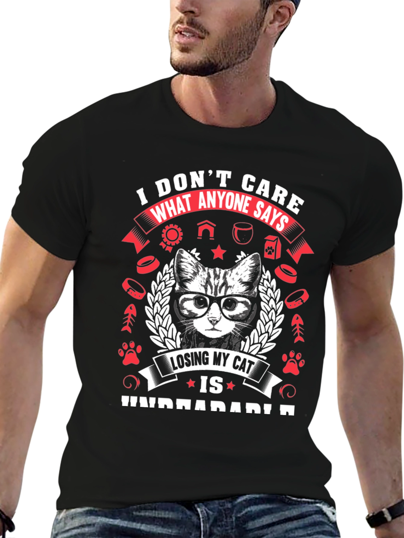 Cat Lover T-Shirt - Losing My Cat is Unbearable