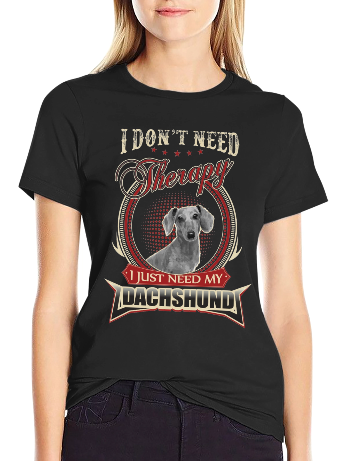 Dachshund Therapy T-Shirt - Funny Dog Lover Tee