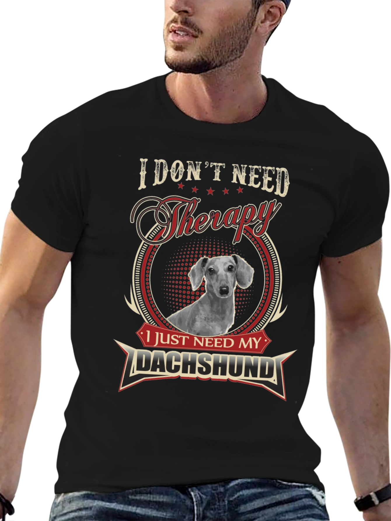 Dachshund Therapy T-Shirt - Funny Dog Lover Tee