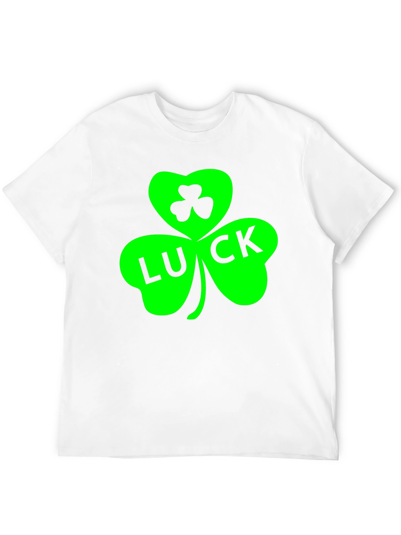 Lucky Green Shamrock Black T-Shirt