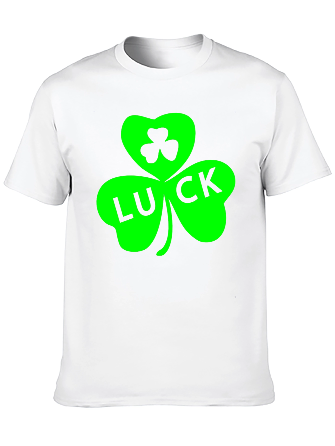 Lucky Green Shamrock Black T-Shirt