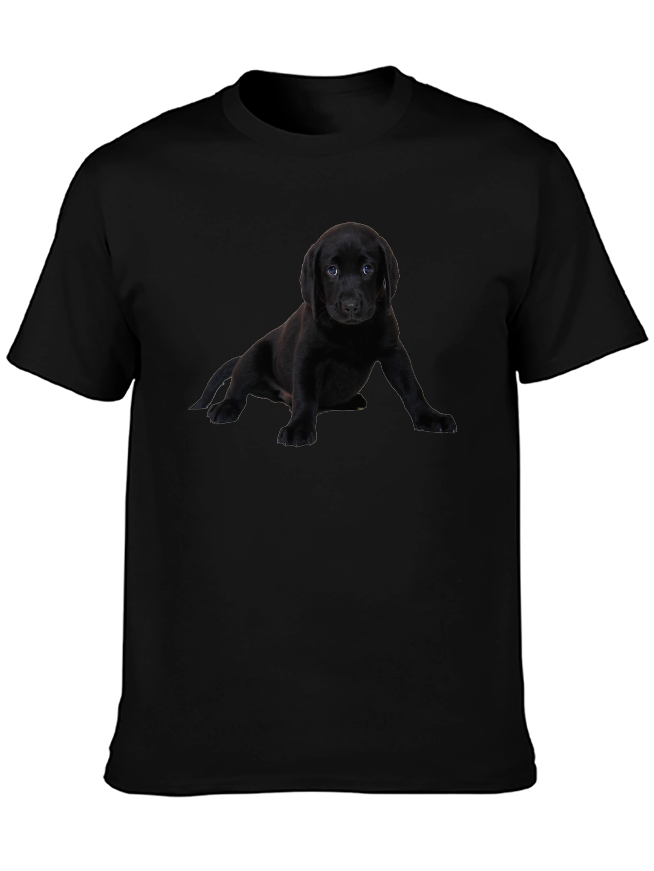 Black Dog Puppy T-Shirt Cute Pet Lover Tee