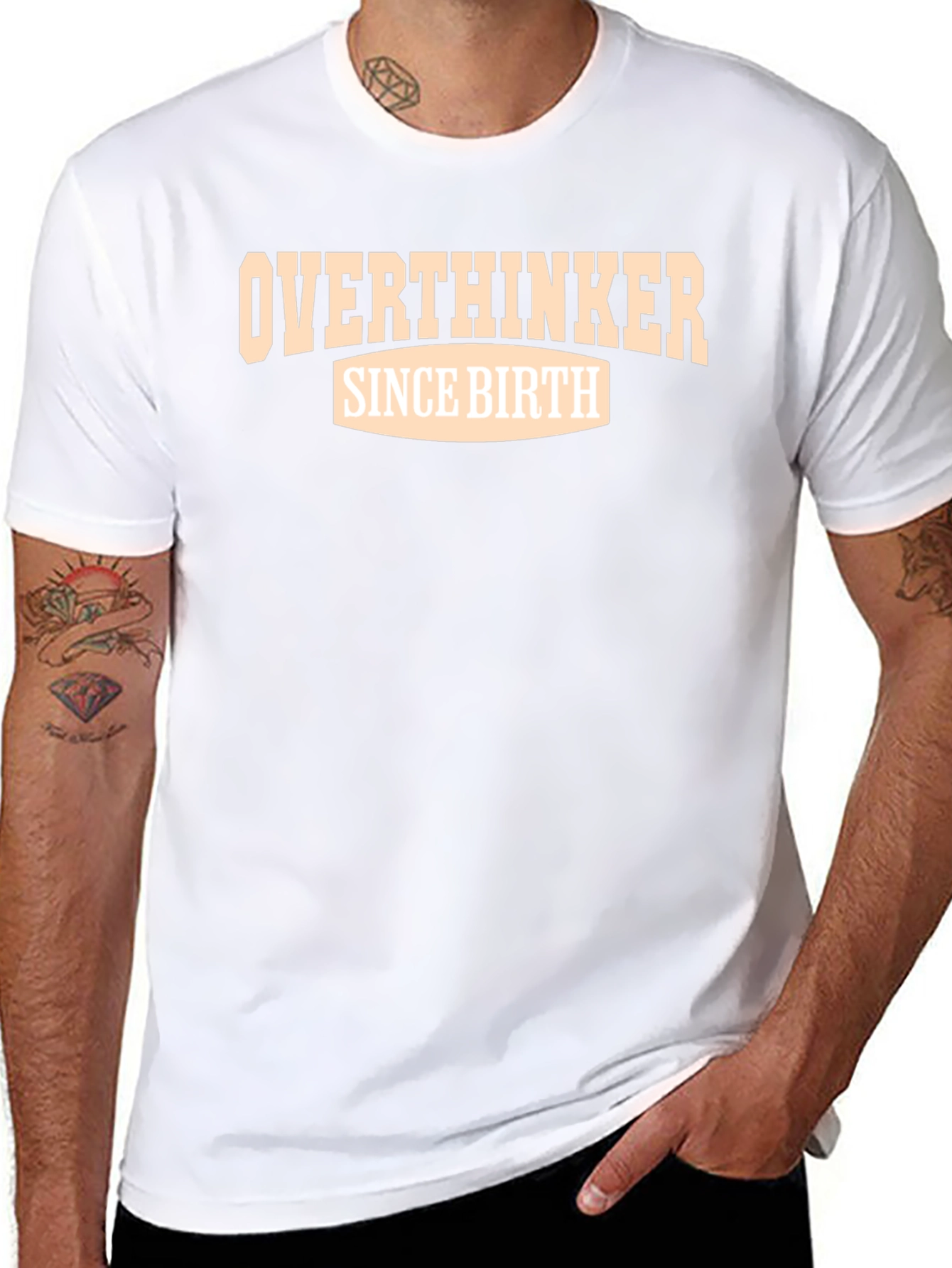 Overthinker Since Birth Graphic Tee - Black