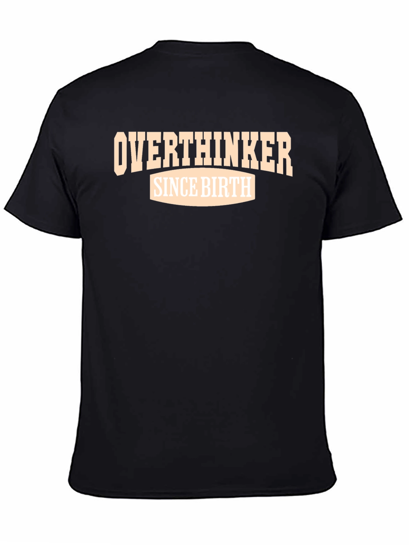 Overthinker Since Birth Graphic Tee - Black