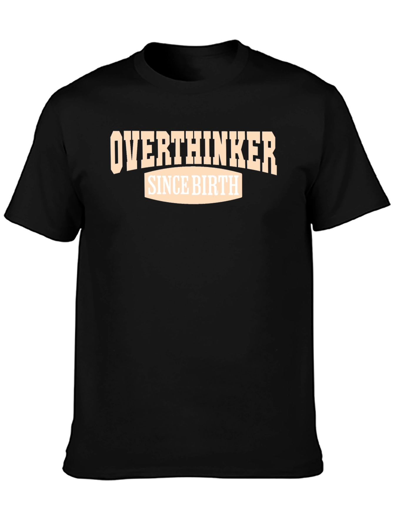 Overthinker Since Birth Graphic Tee - Black