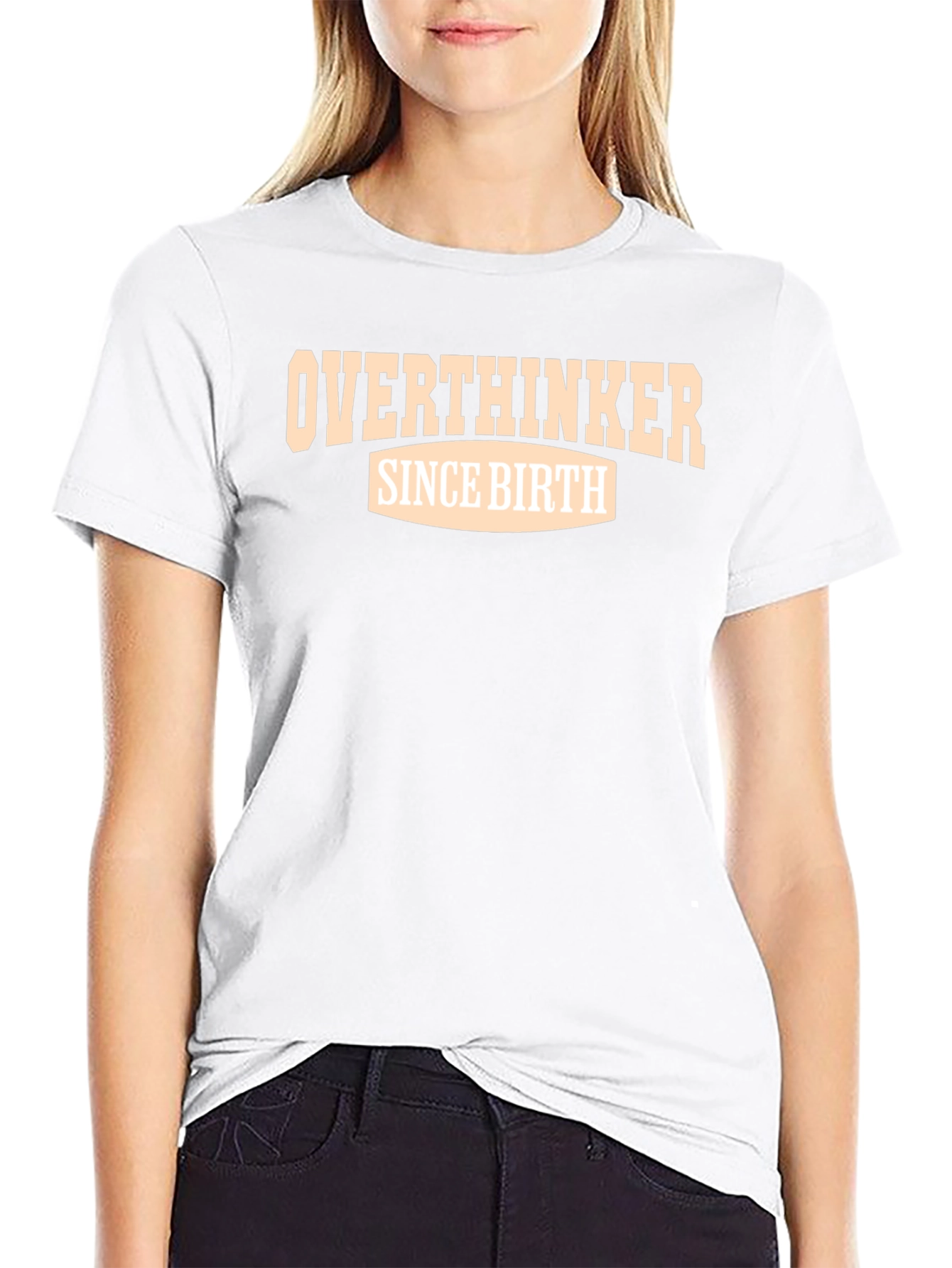Overthinker Since Birth Graphic Tee - Black