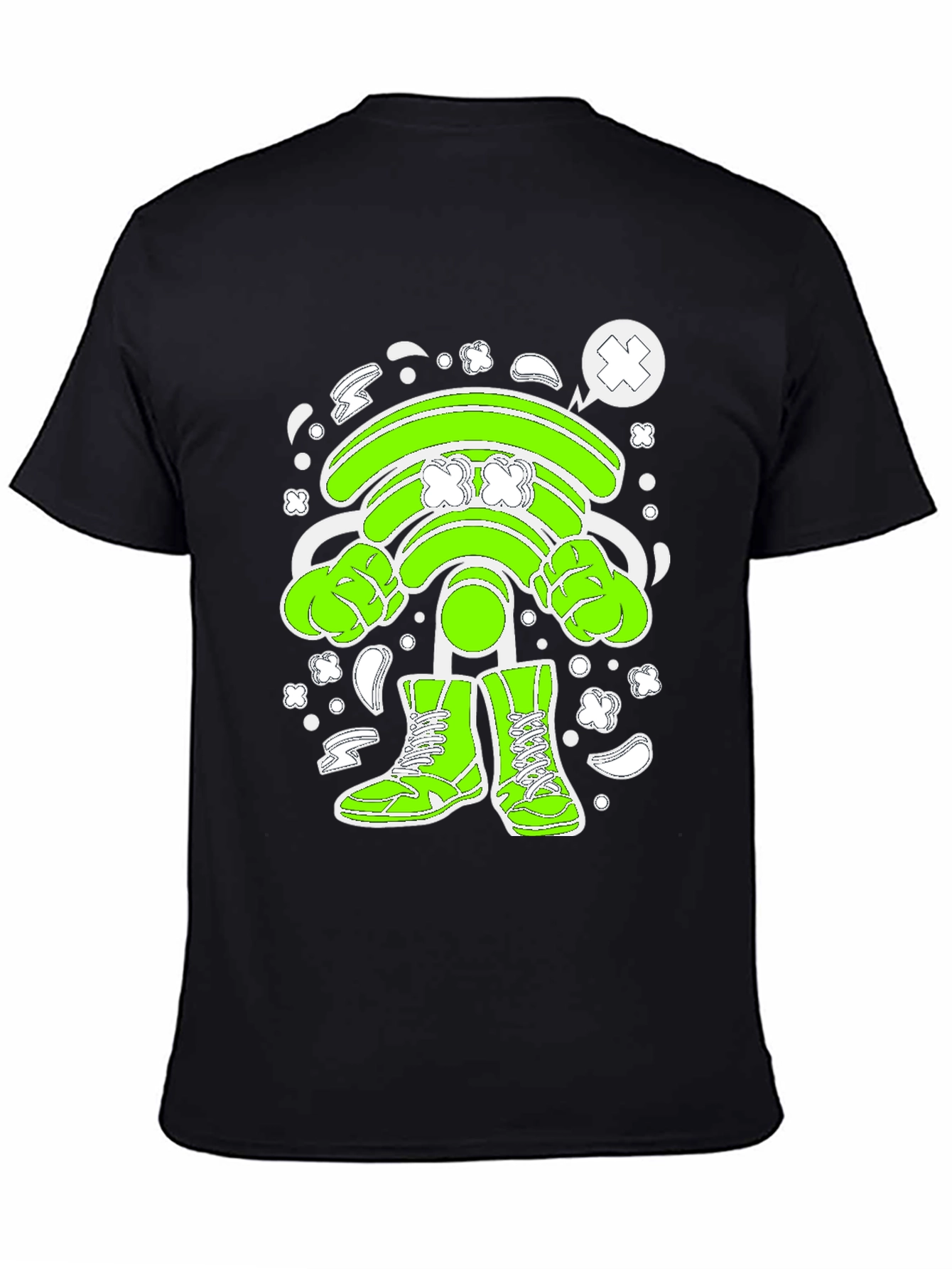 Funny Wifi Cartoon Graphic T-Shirt
