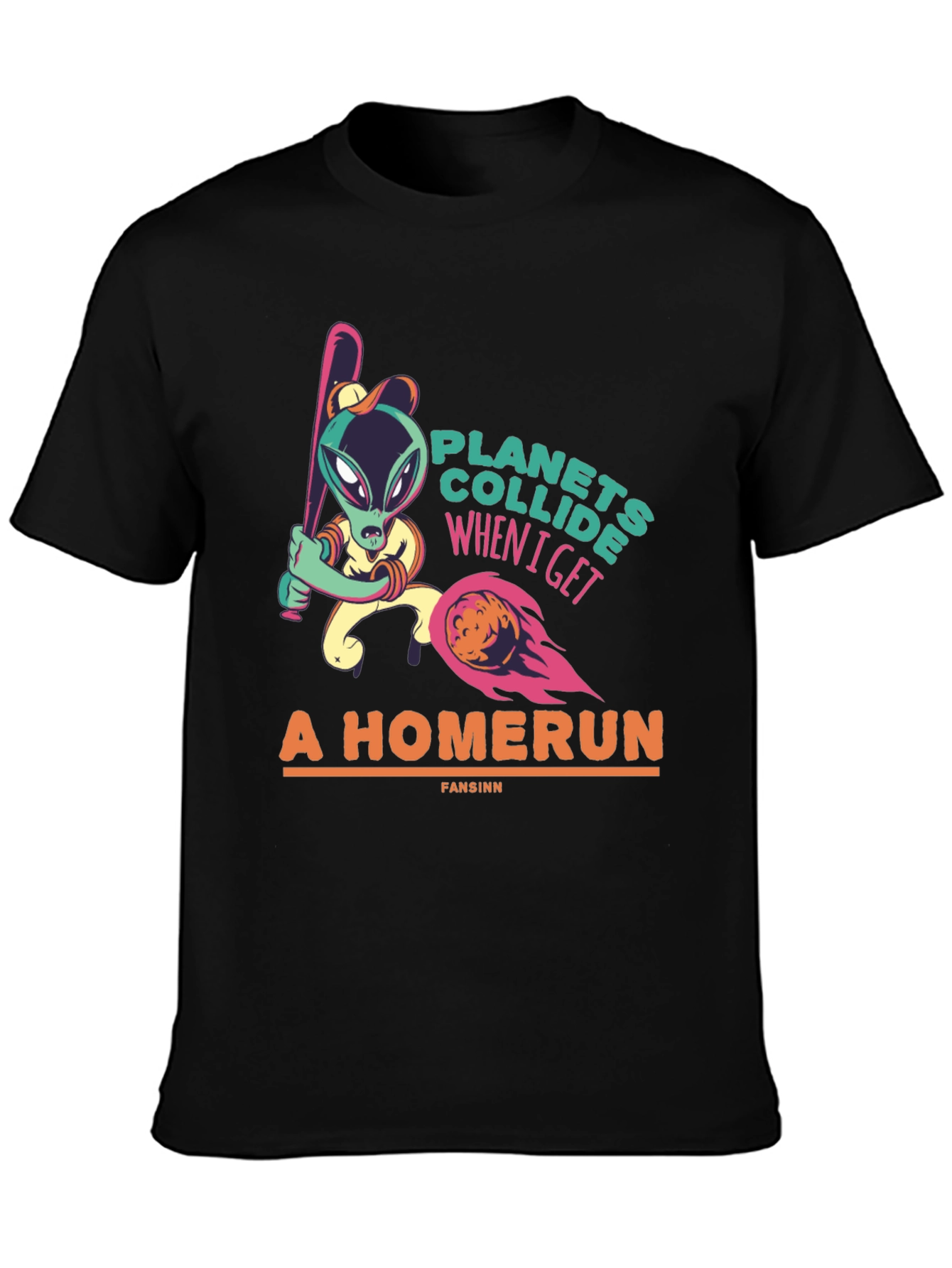 Planets Collide Alien Homerun T-Shirt