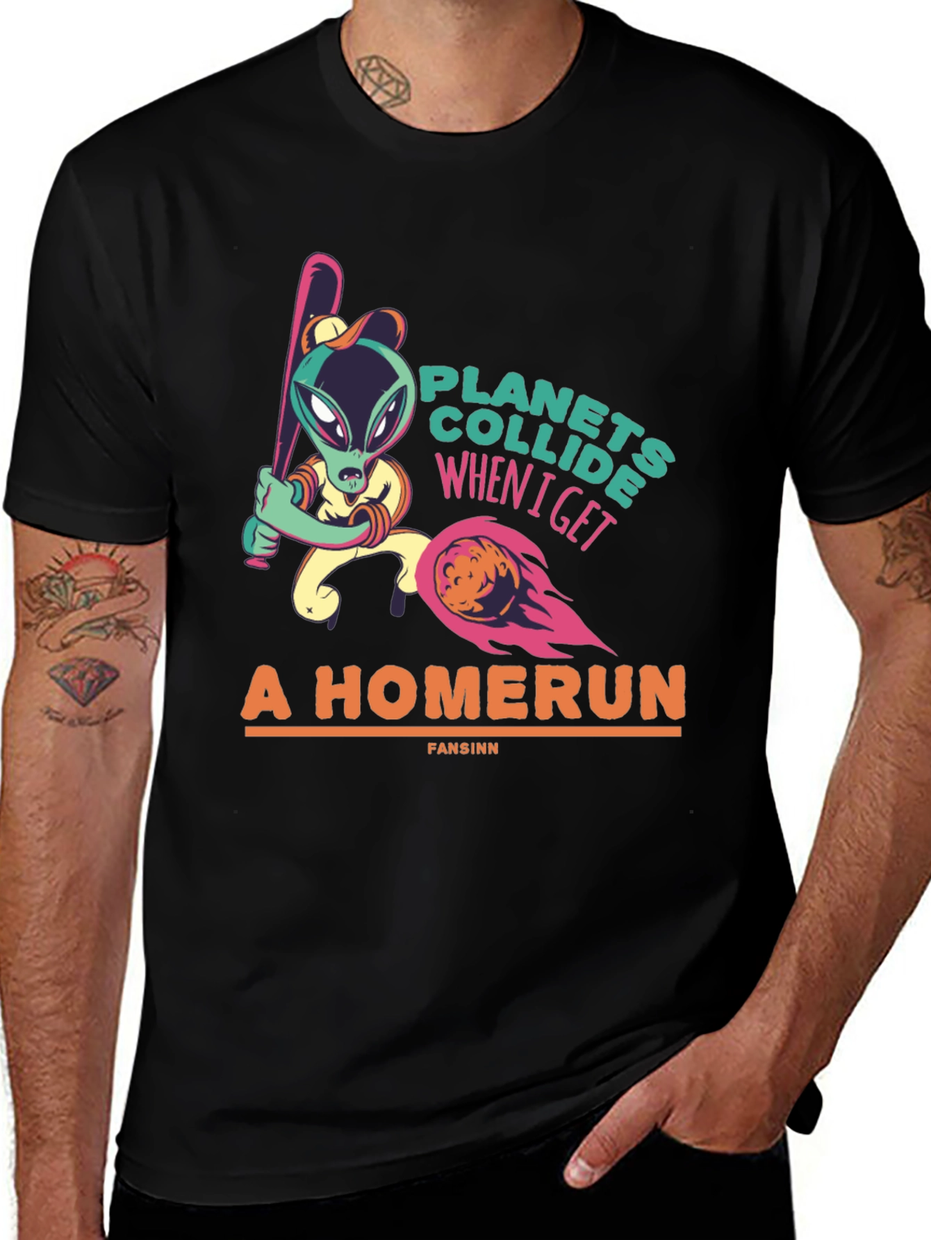 Planets Collide Alien Homerun T-Shirt