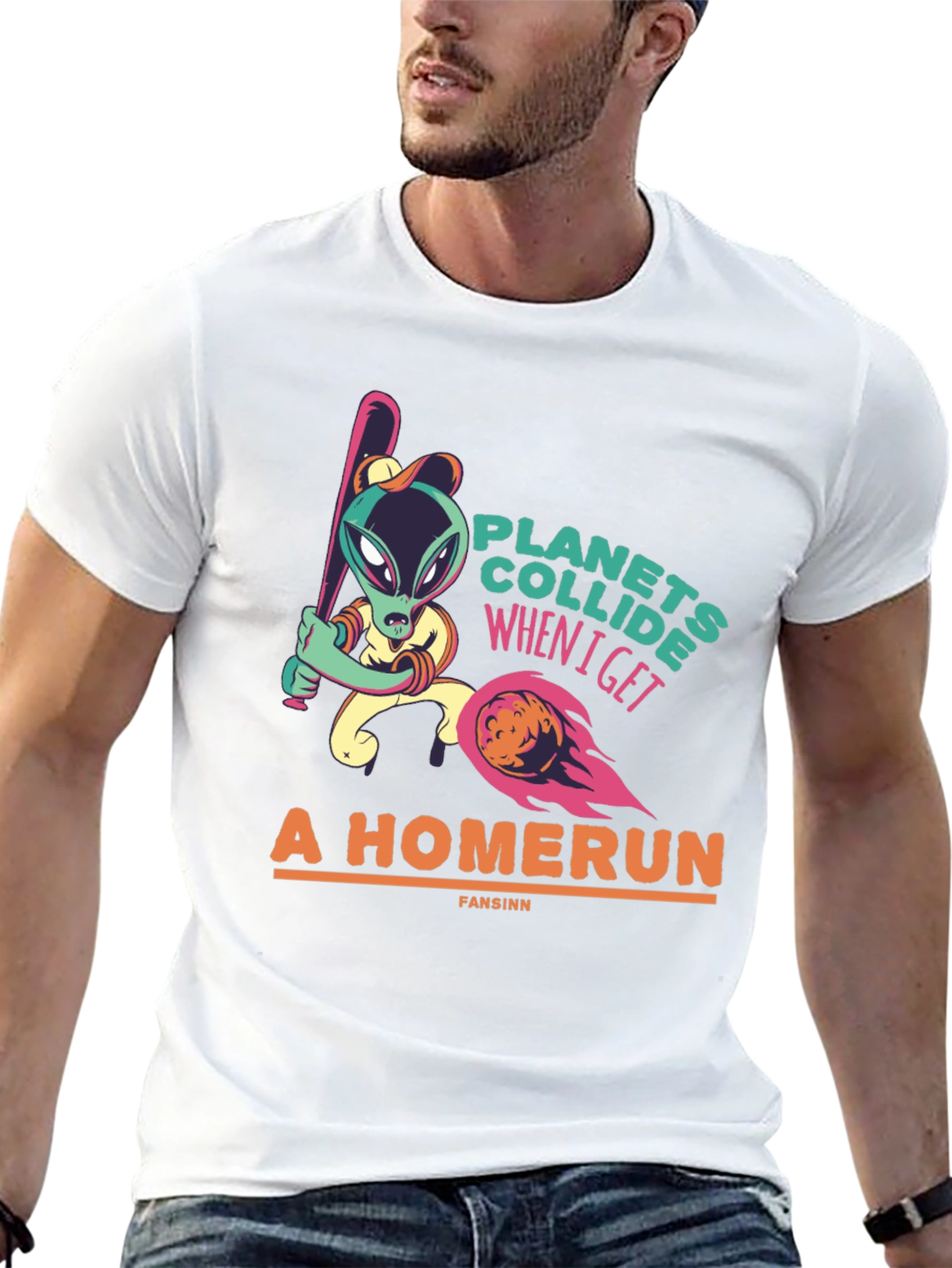 Planets Collide Alien Homerun T-Shirt