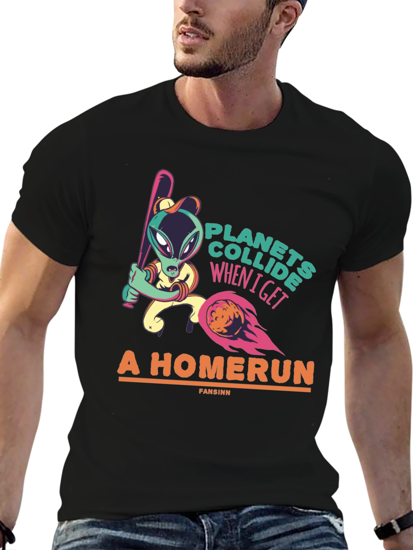 Planets Collide Alien Homerun T-Shirt