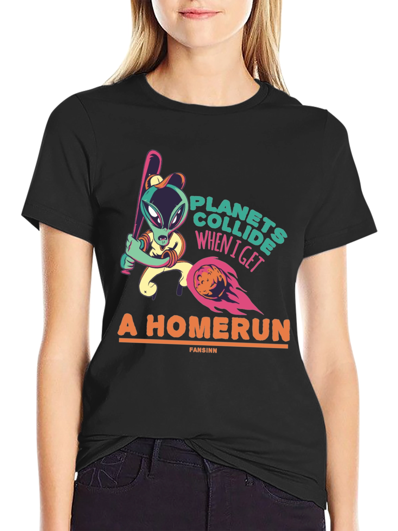 Planets Collide Alien Homerun T-Shirt