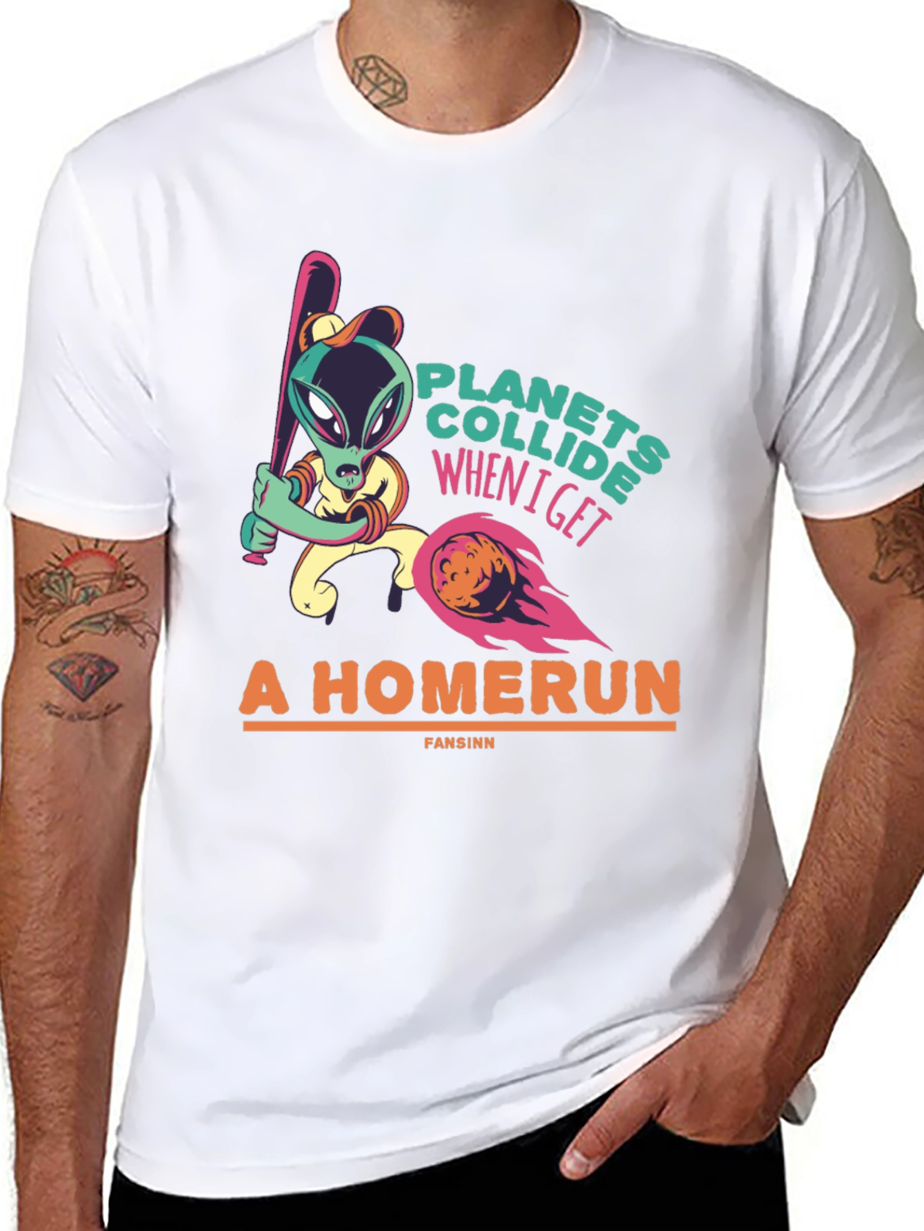 Planets Collide Alien Homerun T-Shirt