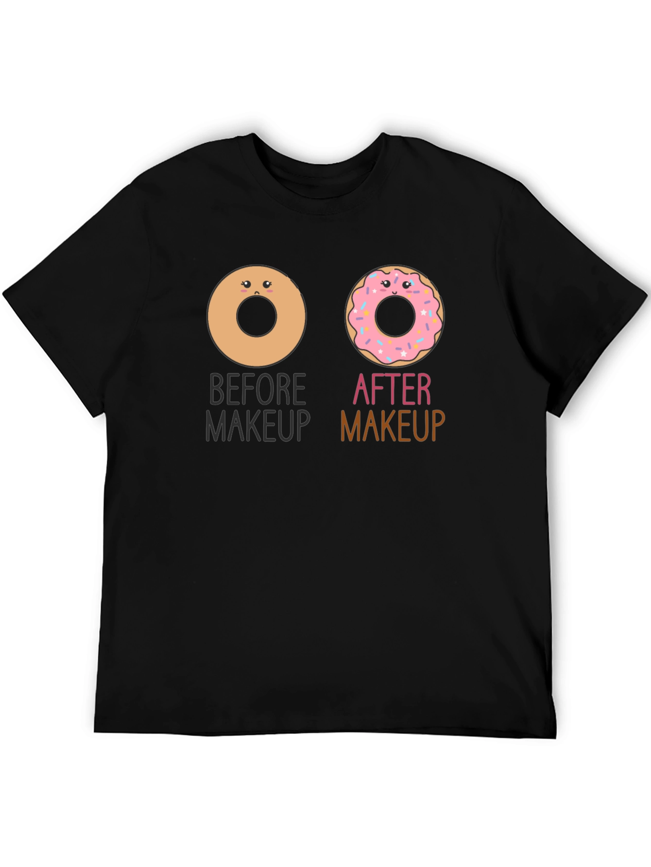Donut Makeup T-Shirt Funny Graphic Tee