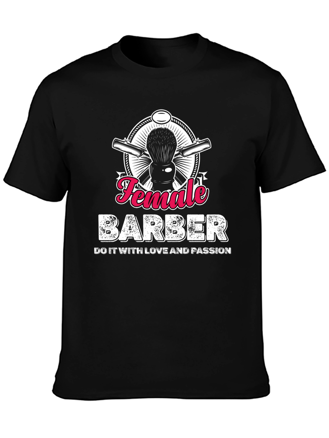 Female Barber T-Shirt - Hairdresser Design