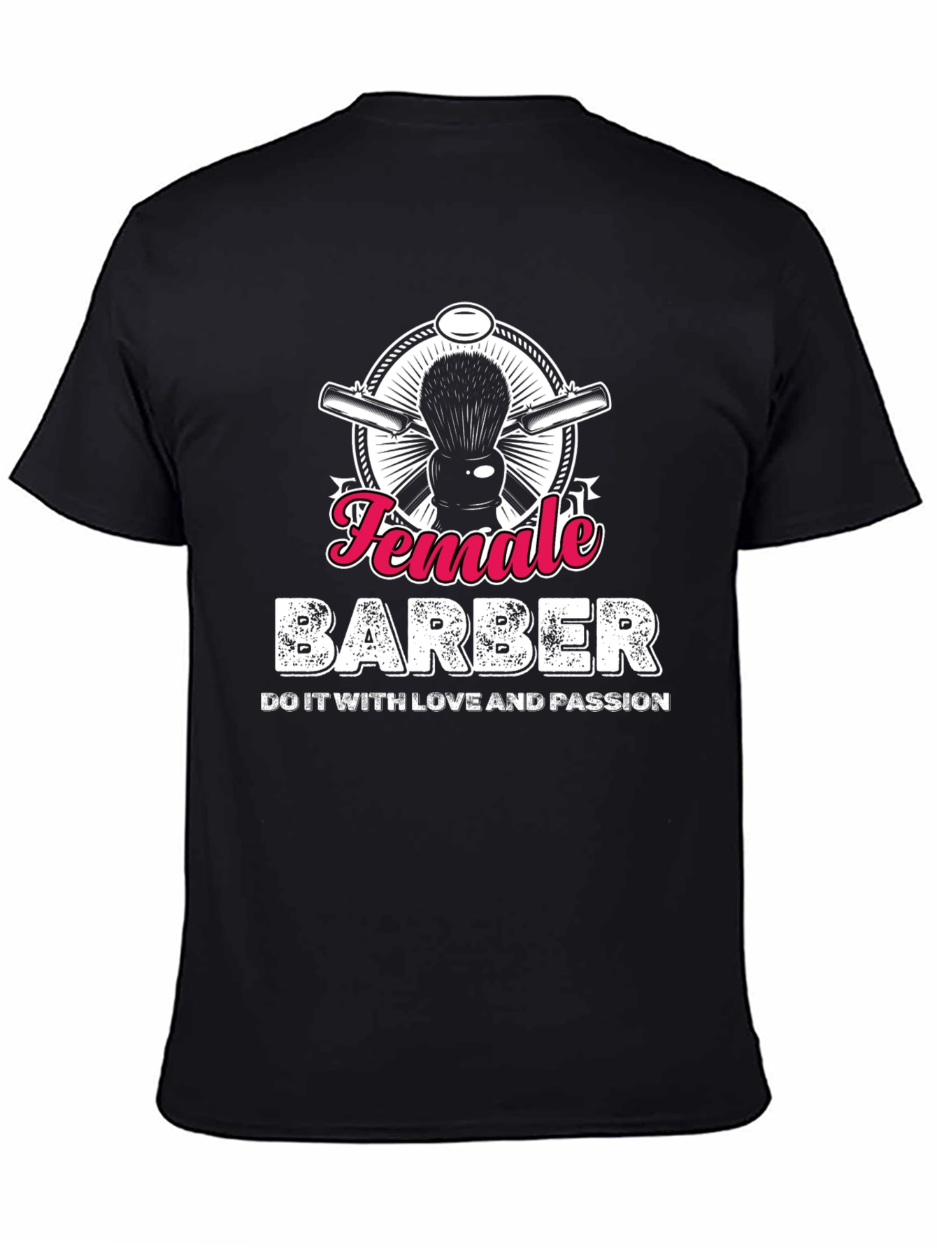 Female Barber T-Shirt - Hairdresser Design