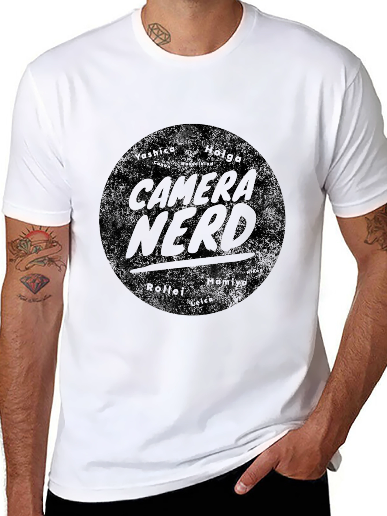 Camera Nerd Graphic T-Shirt - Black