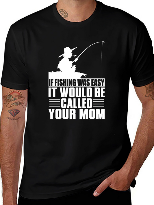 Fishing Humor Graphic Tee - Your Mom Joke T-Shirt