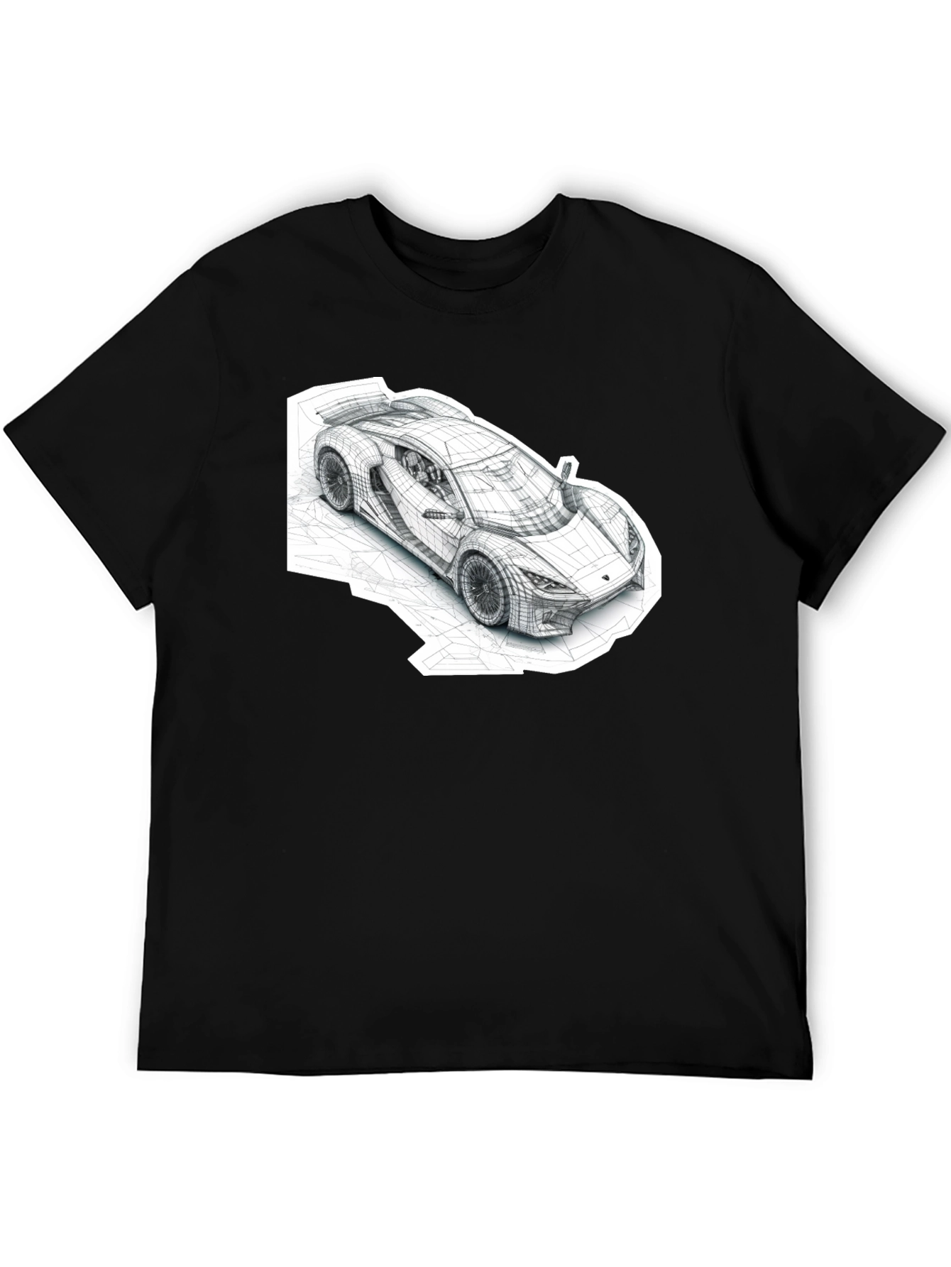 Abstract Car Design Black T-Shirt