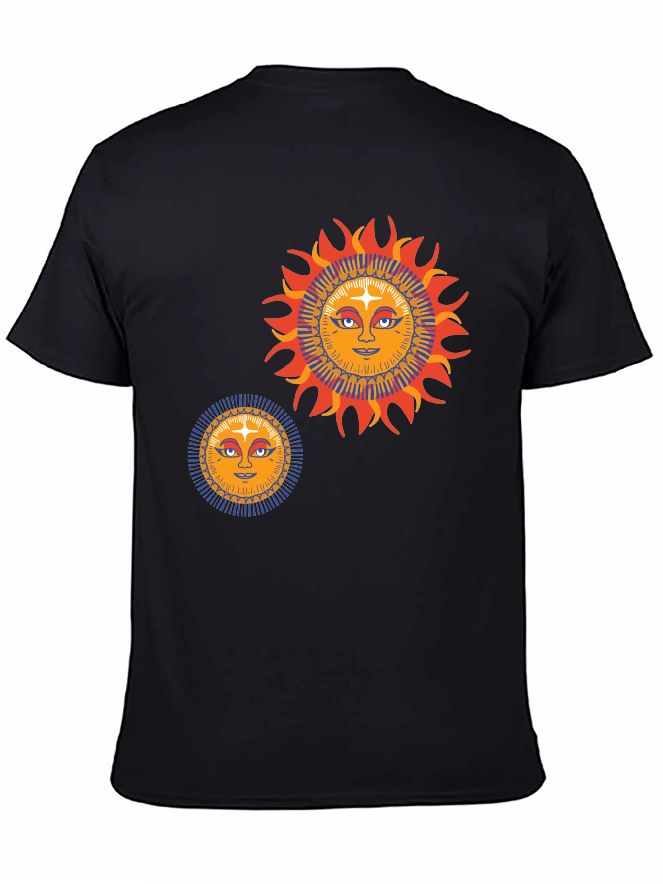 Sun Graphic Tee - Retro Style Black T-Shirt