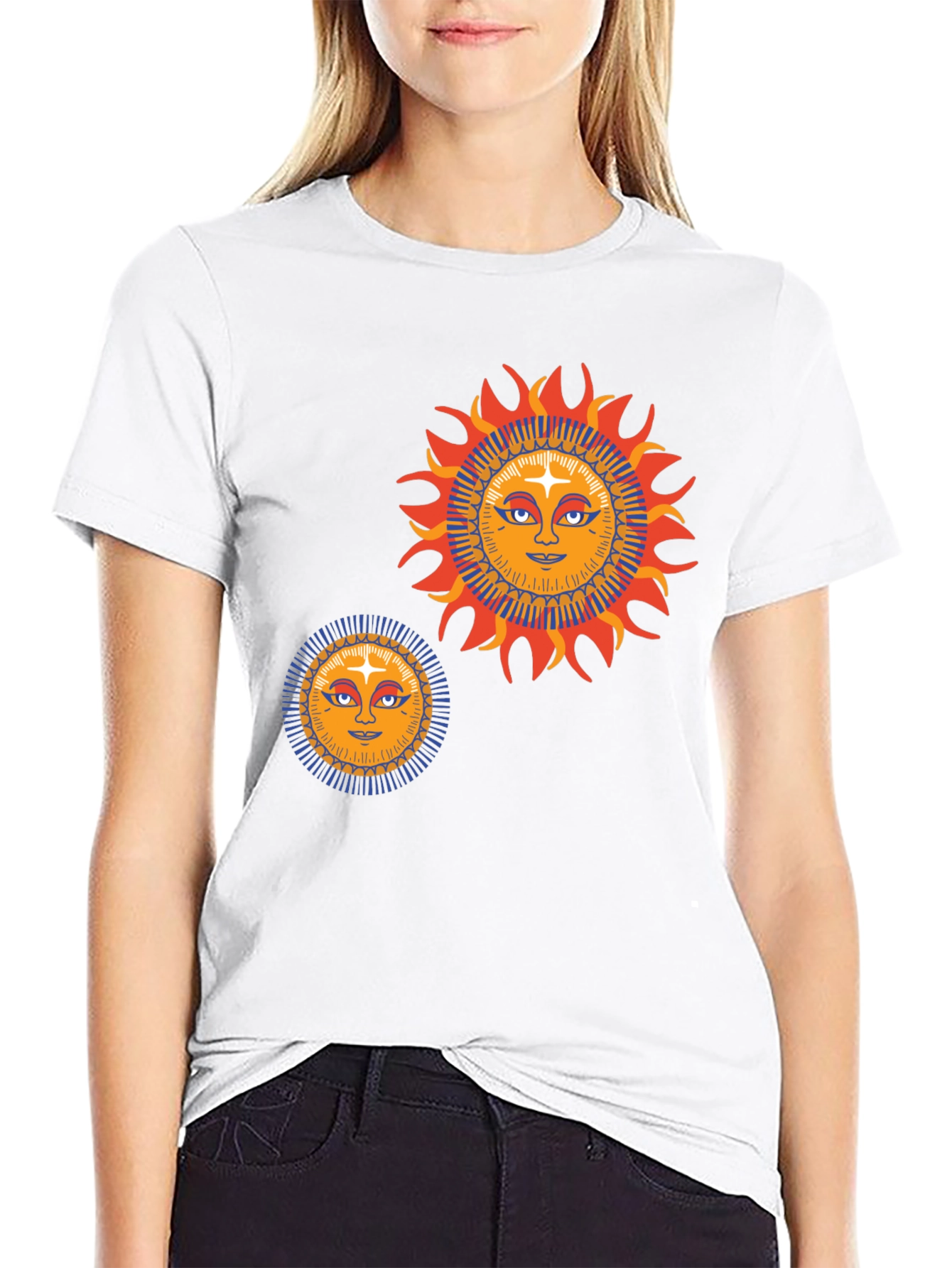 Sun Graphic Tee - Retro Style Black T-Shirt