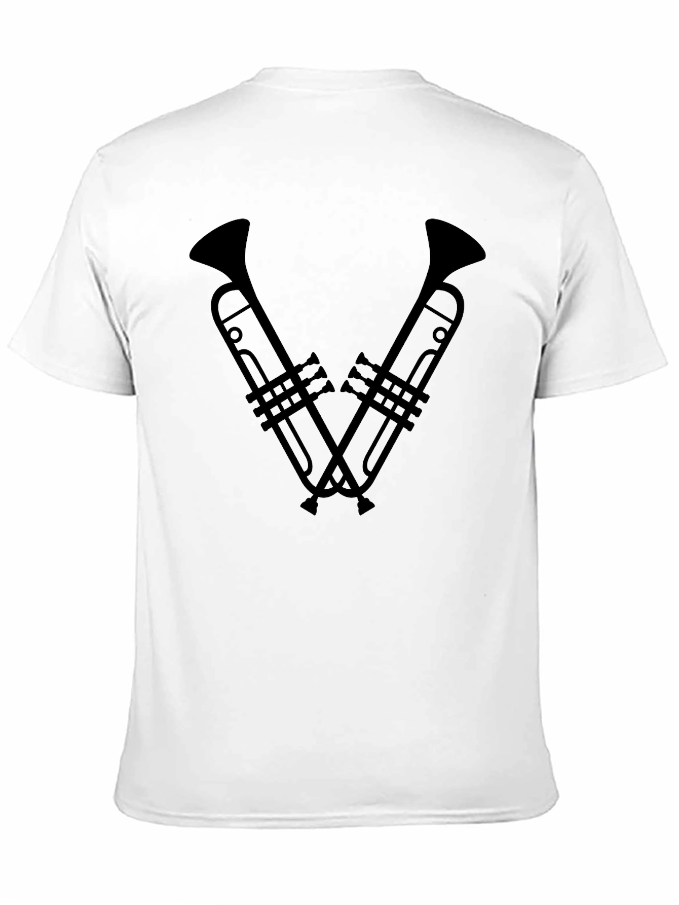 Trumpet V-Neck Graphic Tee - Musician T-Shirt