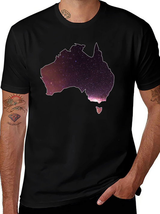 Australia Galaxy T-Shirt - Mens Black Tee