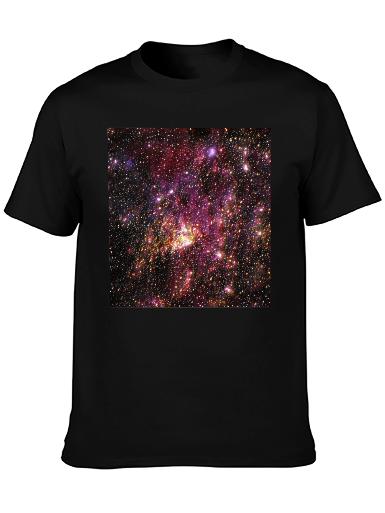 Cosmic Nebula Graphic T-Shirt - Black