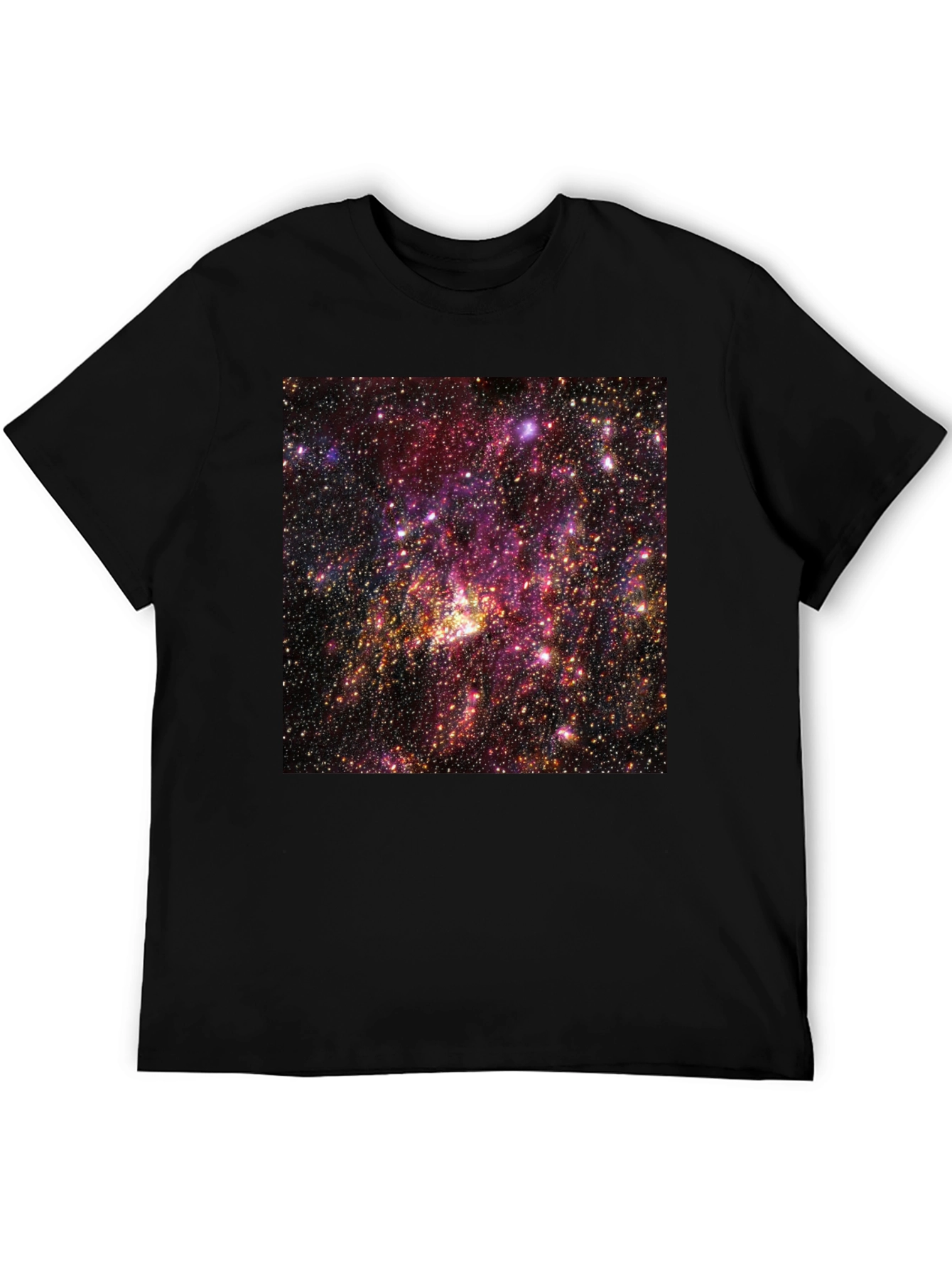 Cosmic Nebula Graphic T-Shirt - Black