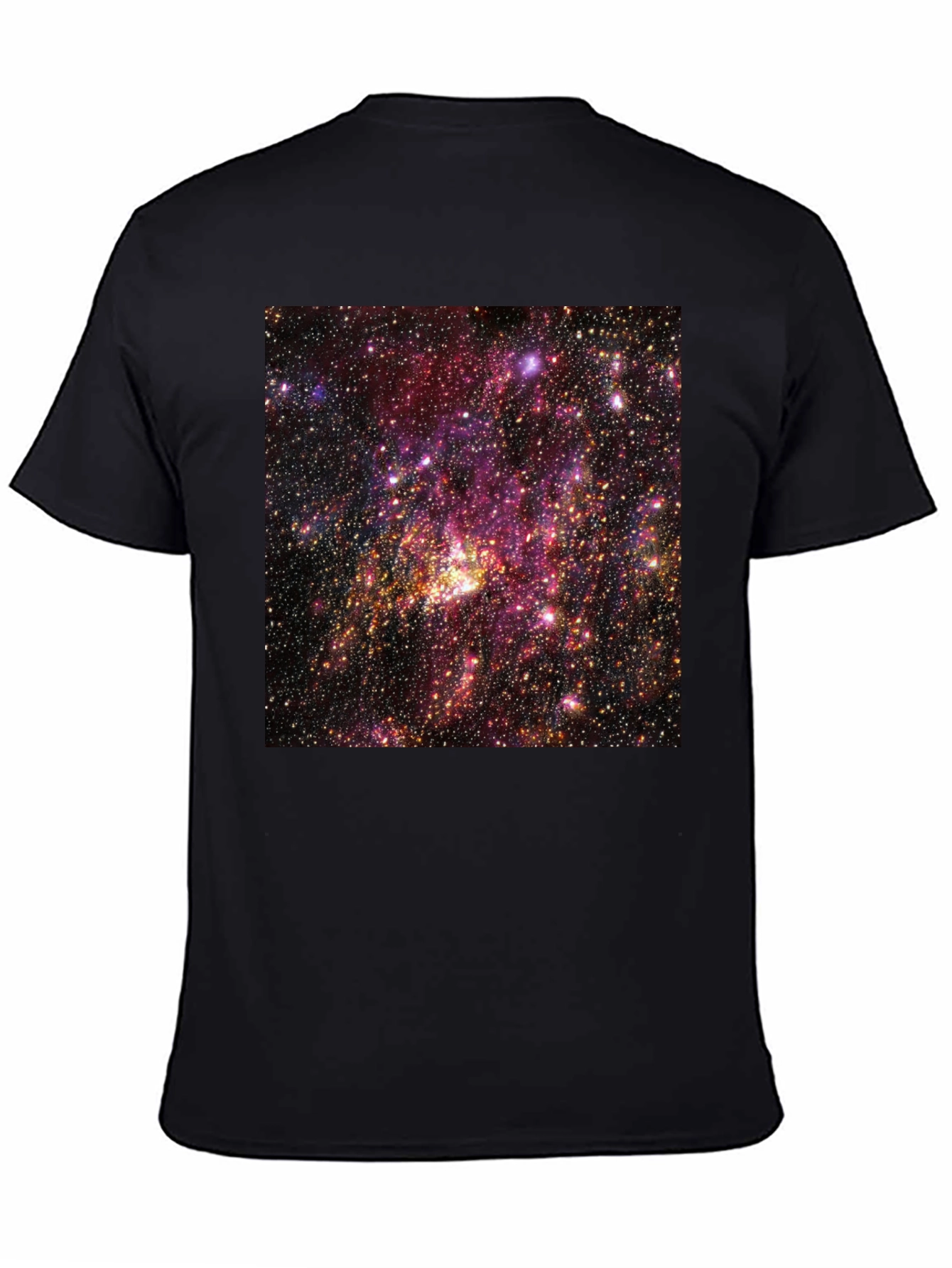 Cosmic Nebula Graphic T-Shirt - Black