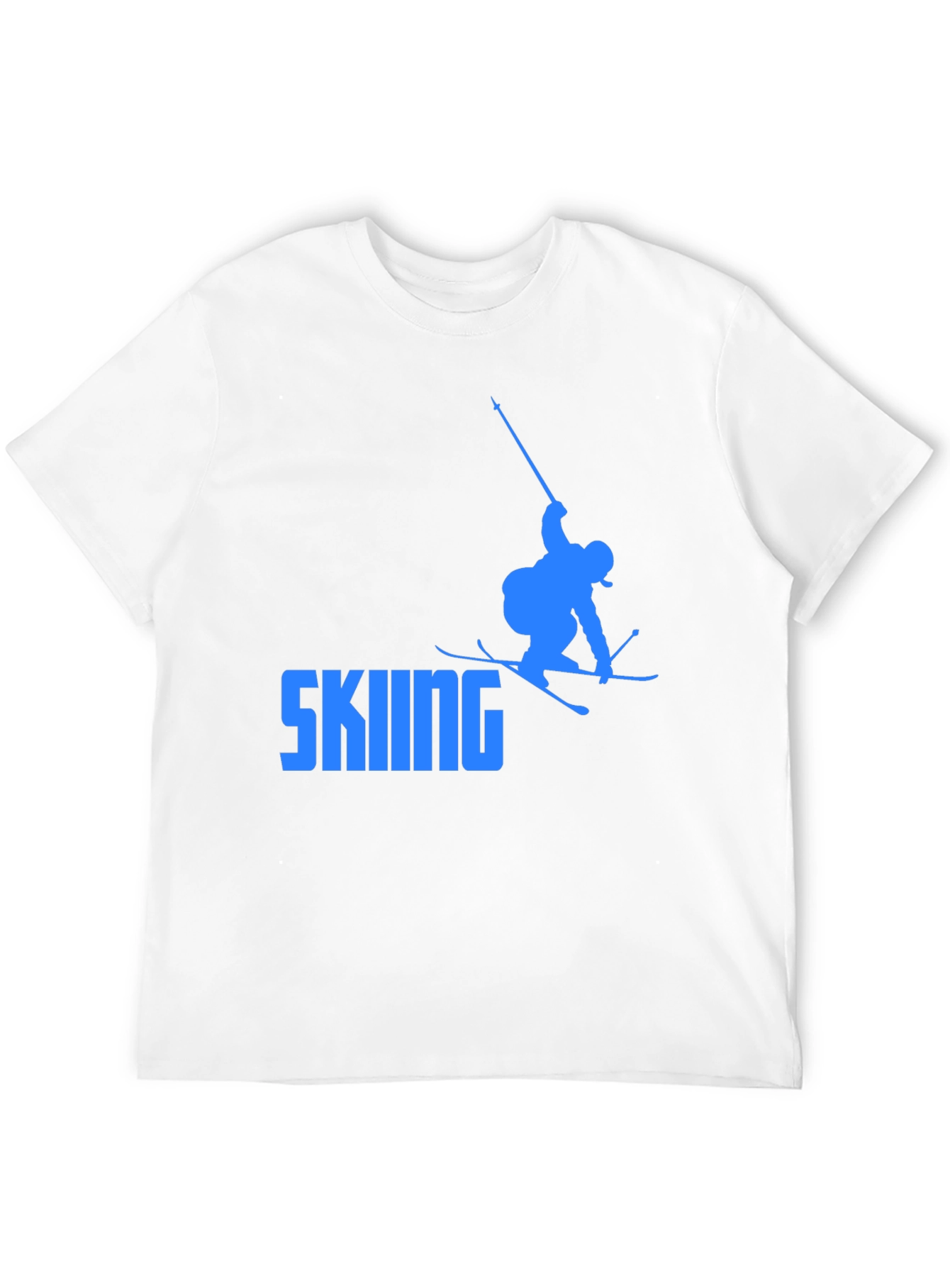 Skiing Graphic Tee - Cool Black T-Shirt