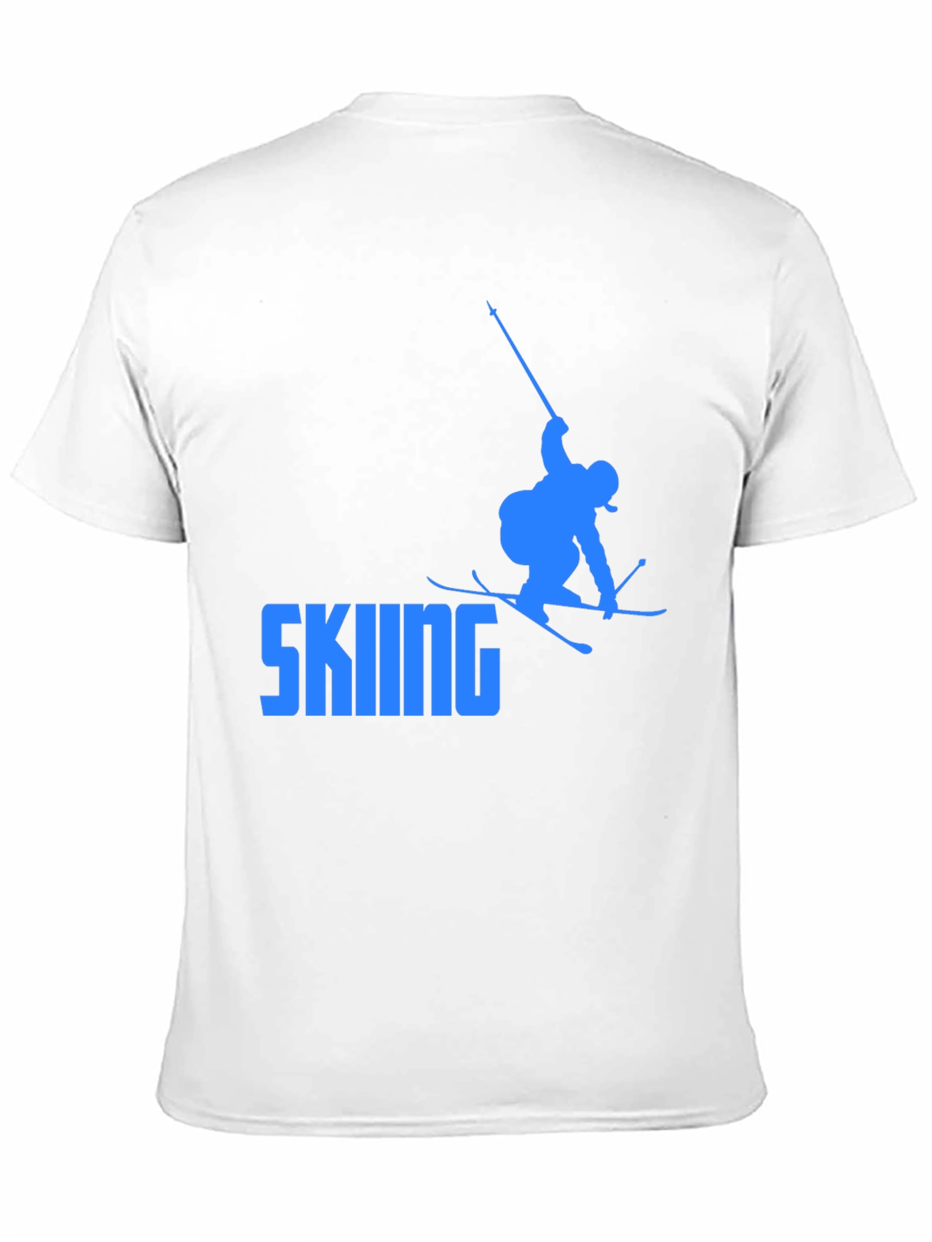 Skiing Graphic Tee - Cool Black T-Shirt