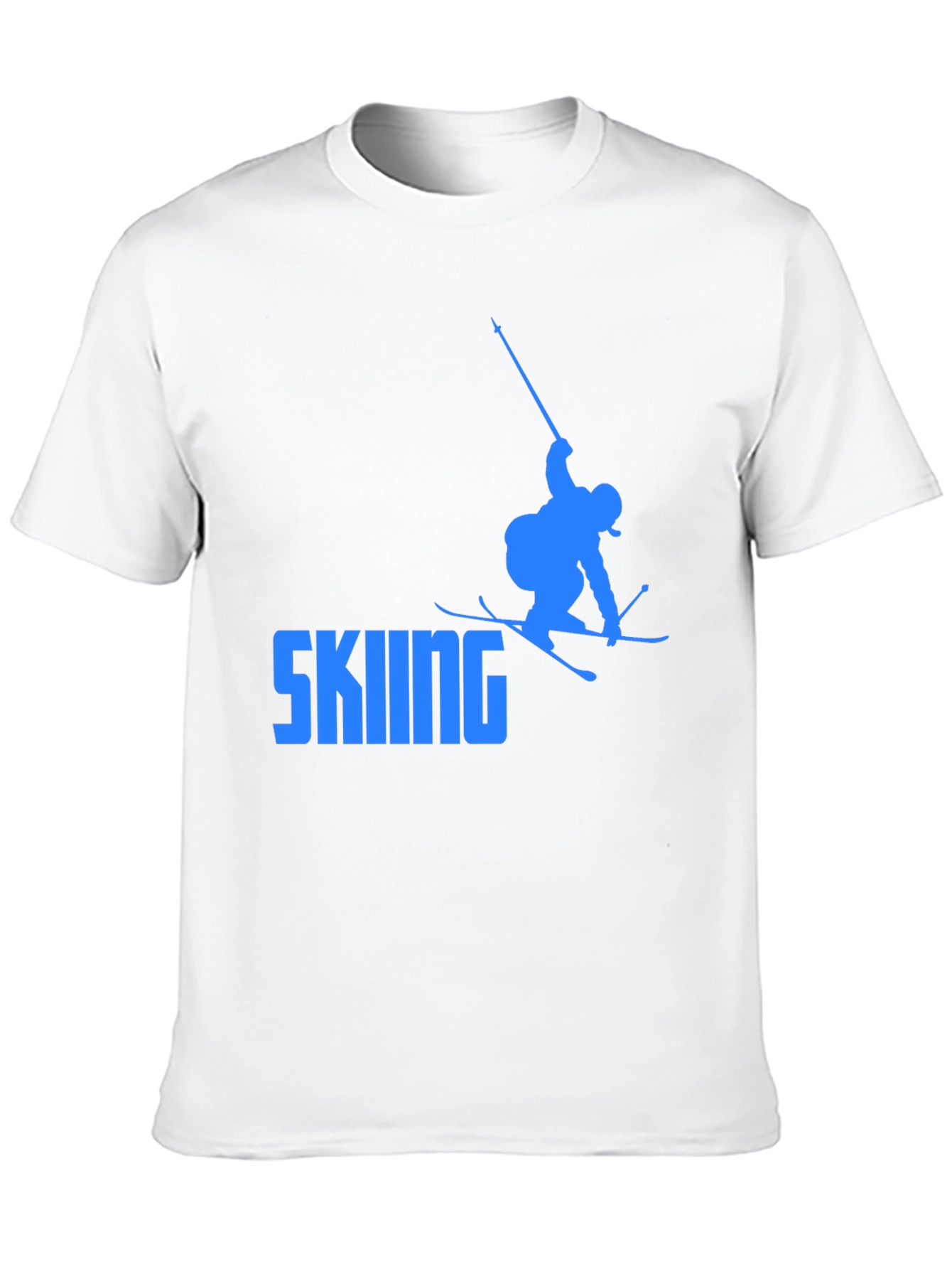 Skiing Graphic Tee - Cool Black T-Shirt