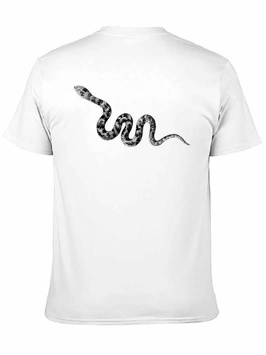 Snake Graphic Mens Black T-Shirt