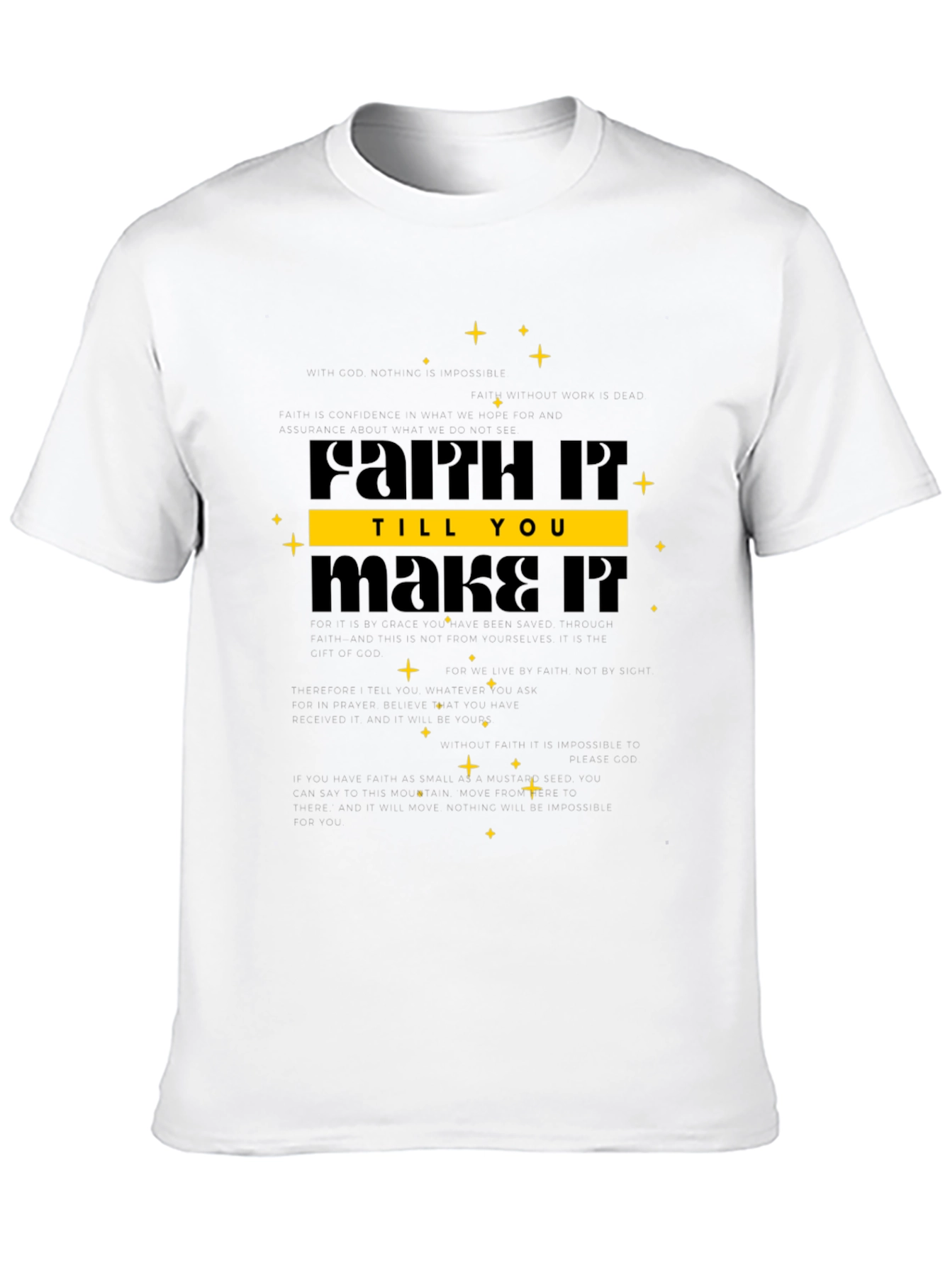 Faith It Till You Make It Black T-Shirt