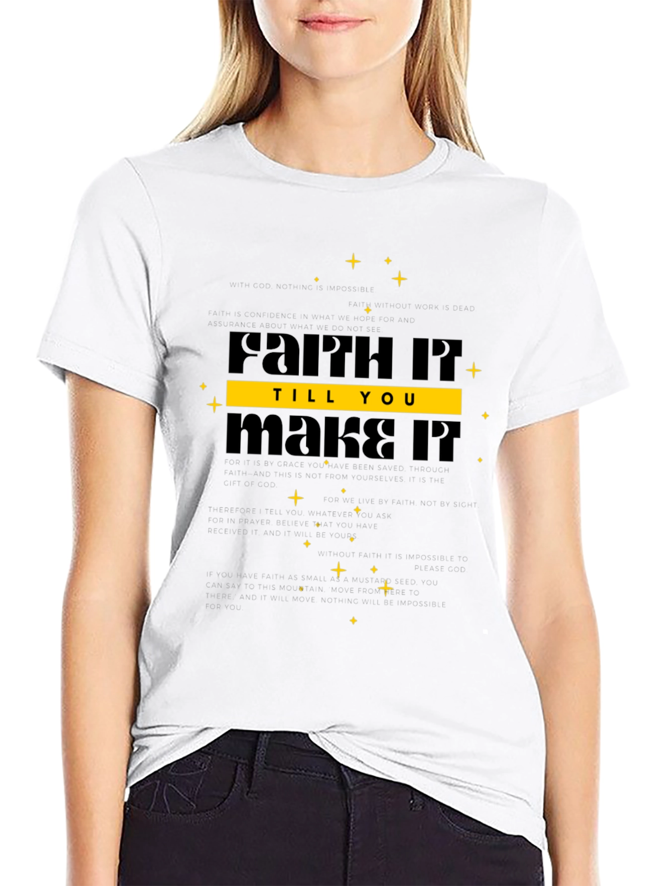 Faith It Till You Make It Black T-Shirt