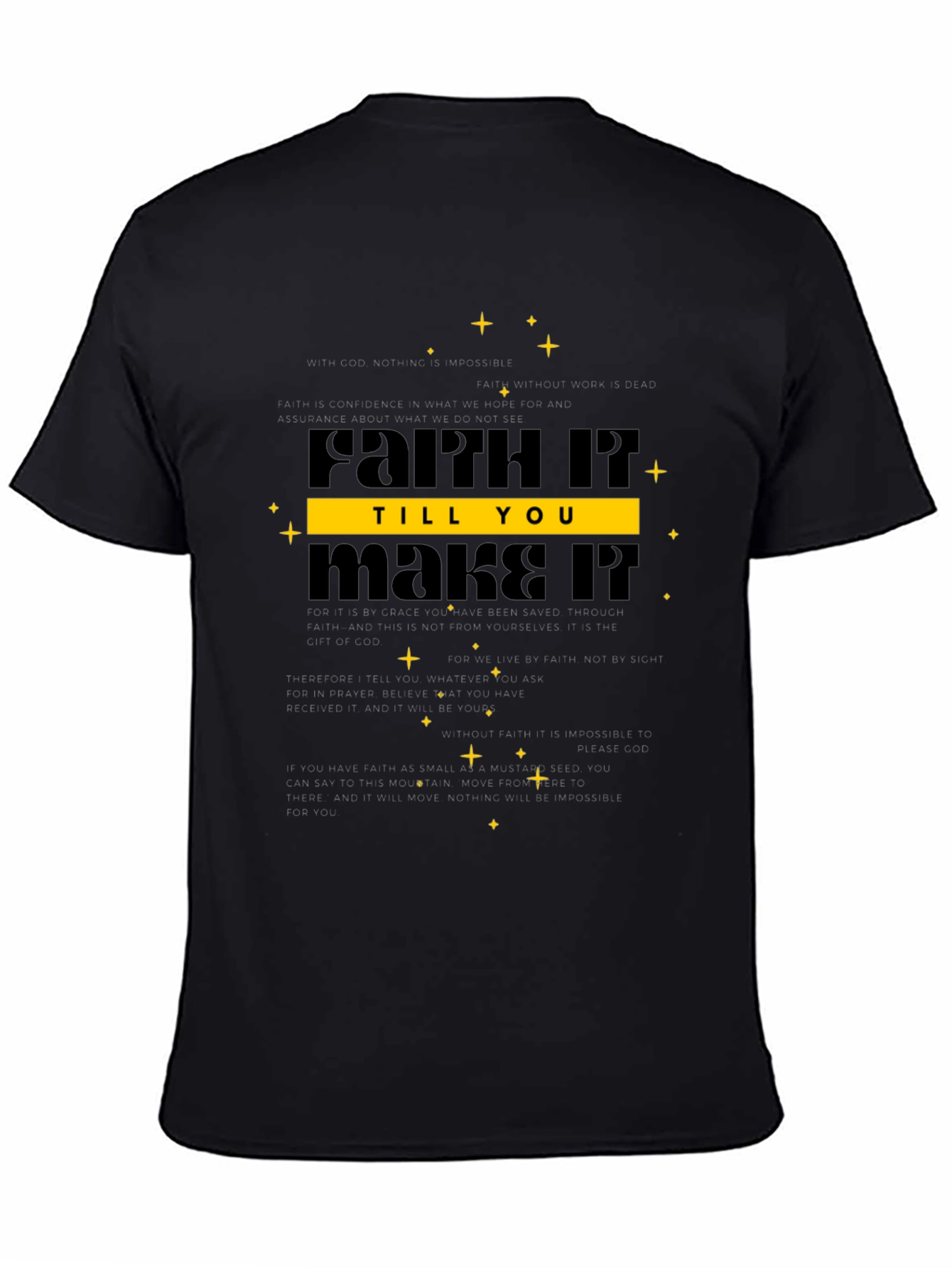 Faith It Till You Make It Black T-Shirt