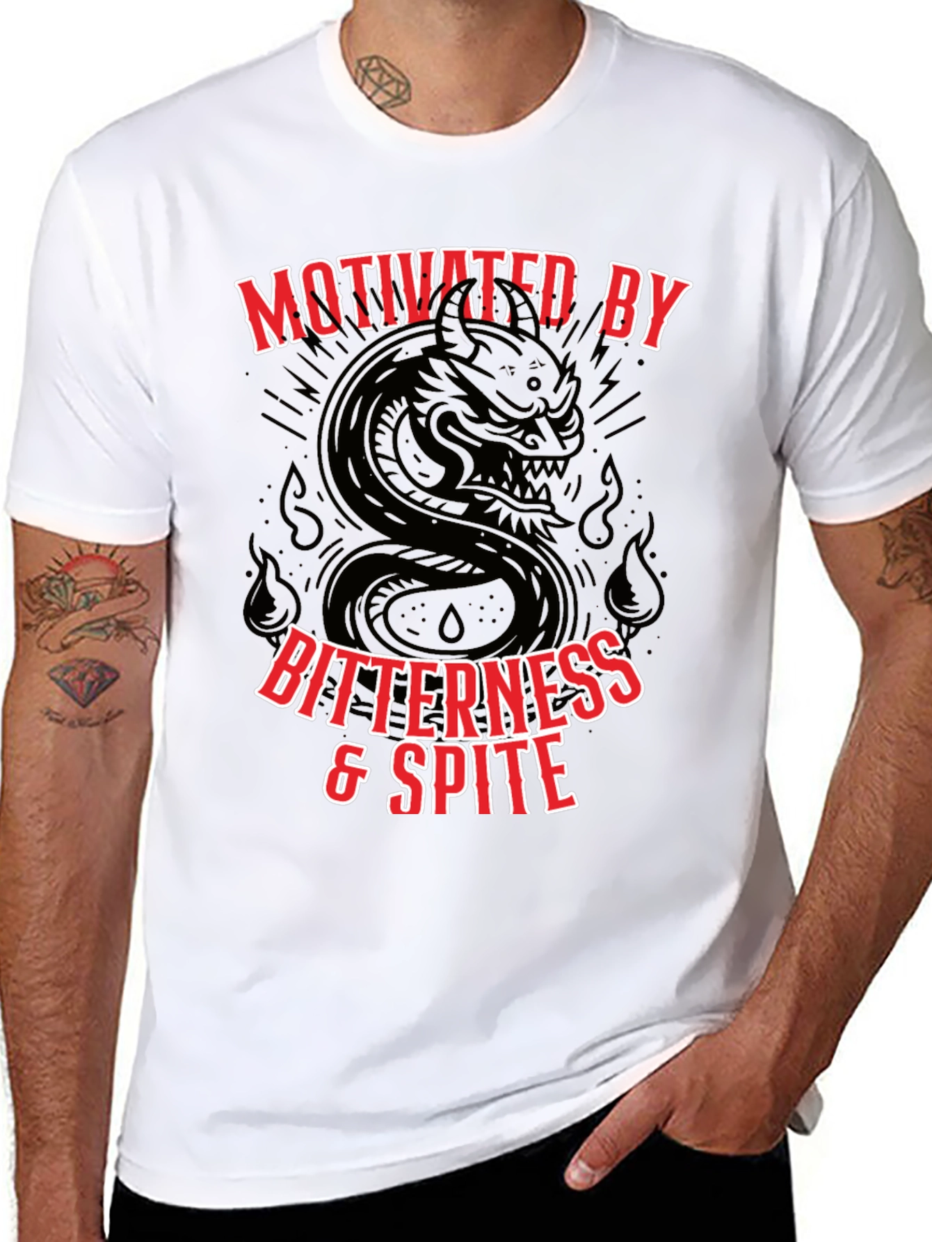 Motivated By Bitterness & Spite Graphic T-Shirt