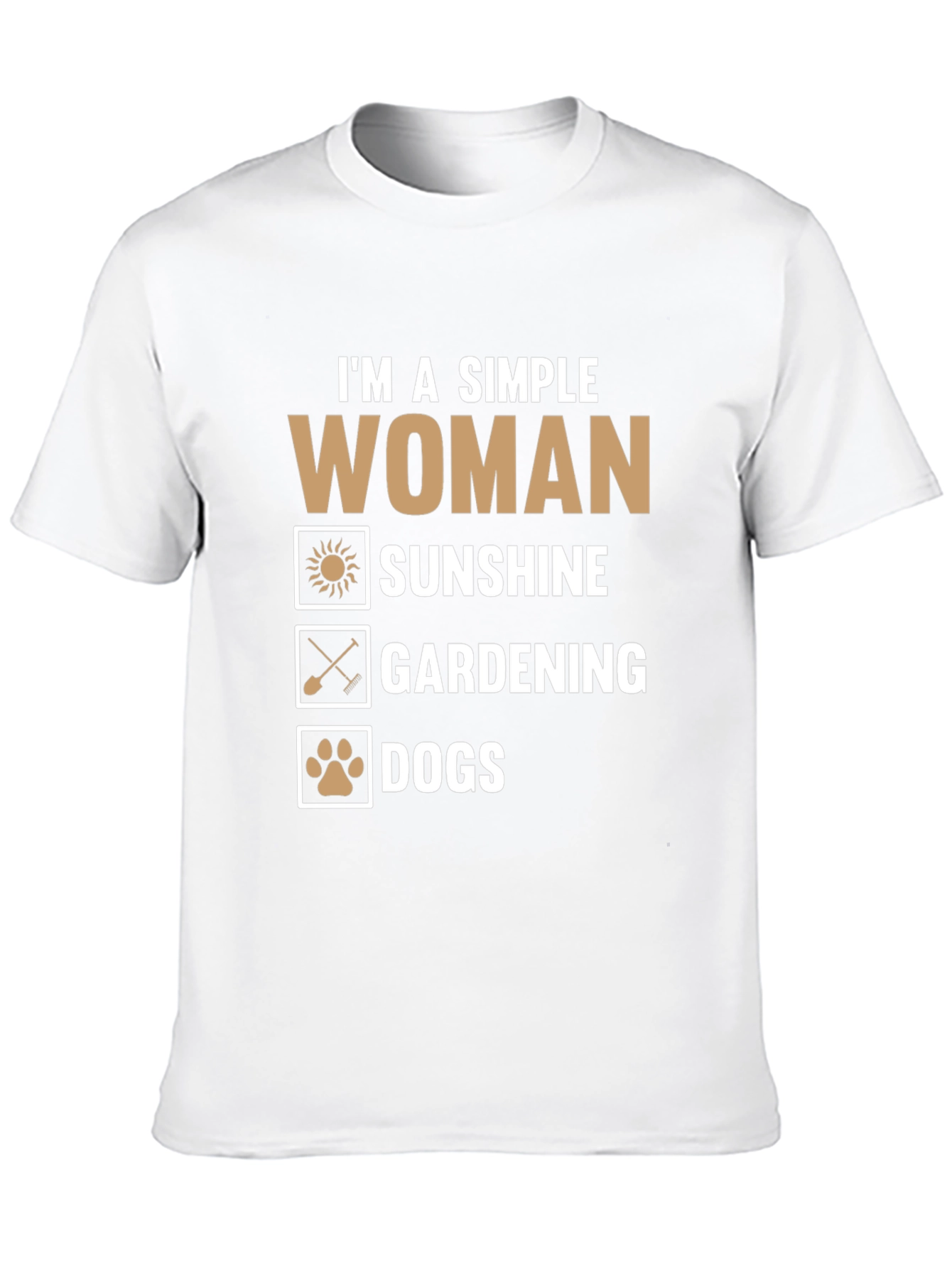 Simple Woman T-Shirt - Sunshine Gardening Dogs