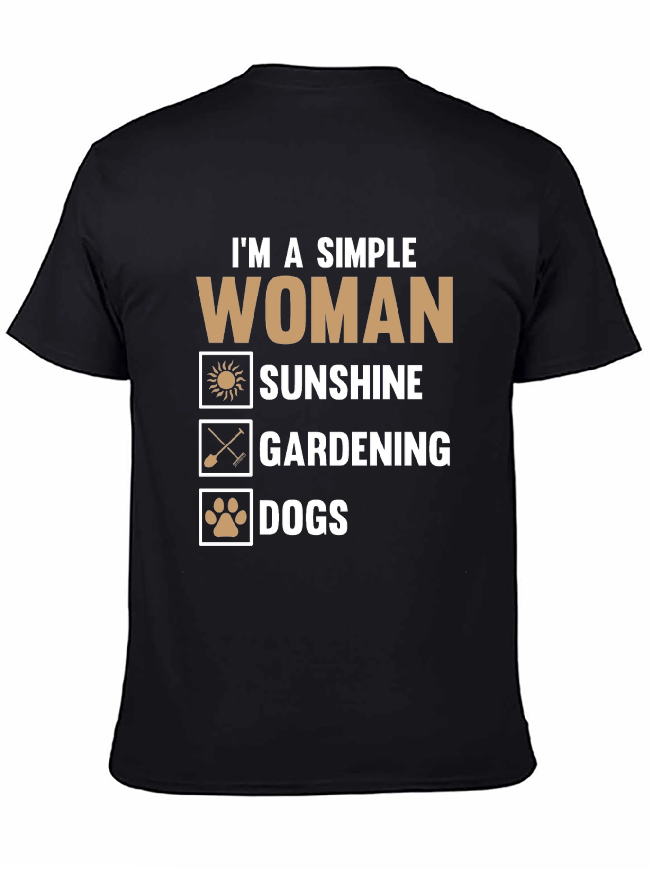 Simple Woman T-Shirt - Sunshine Gardening Dogs