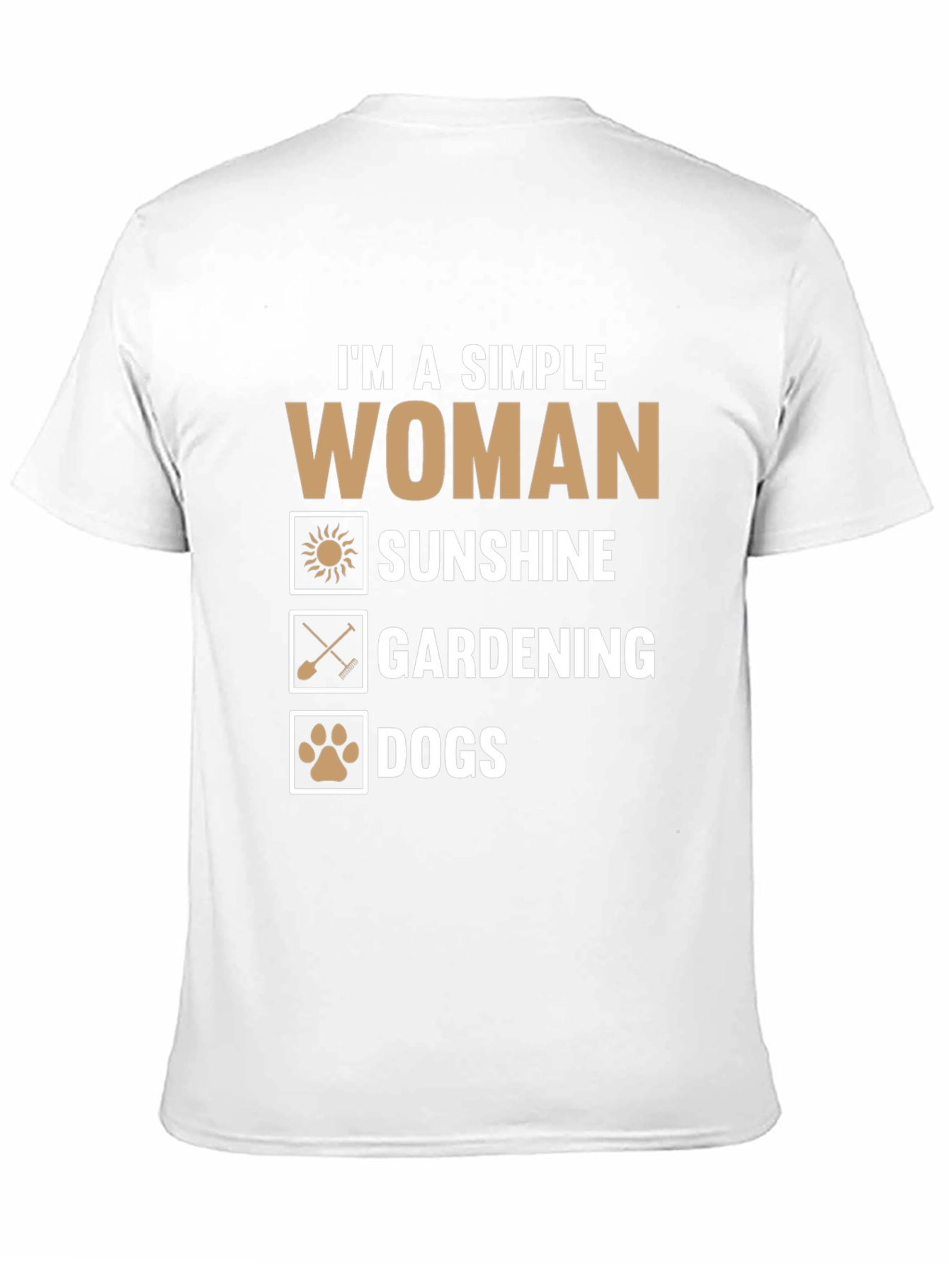 Simple Woman T-Shirt - Sunshine Gardening Dogs